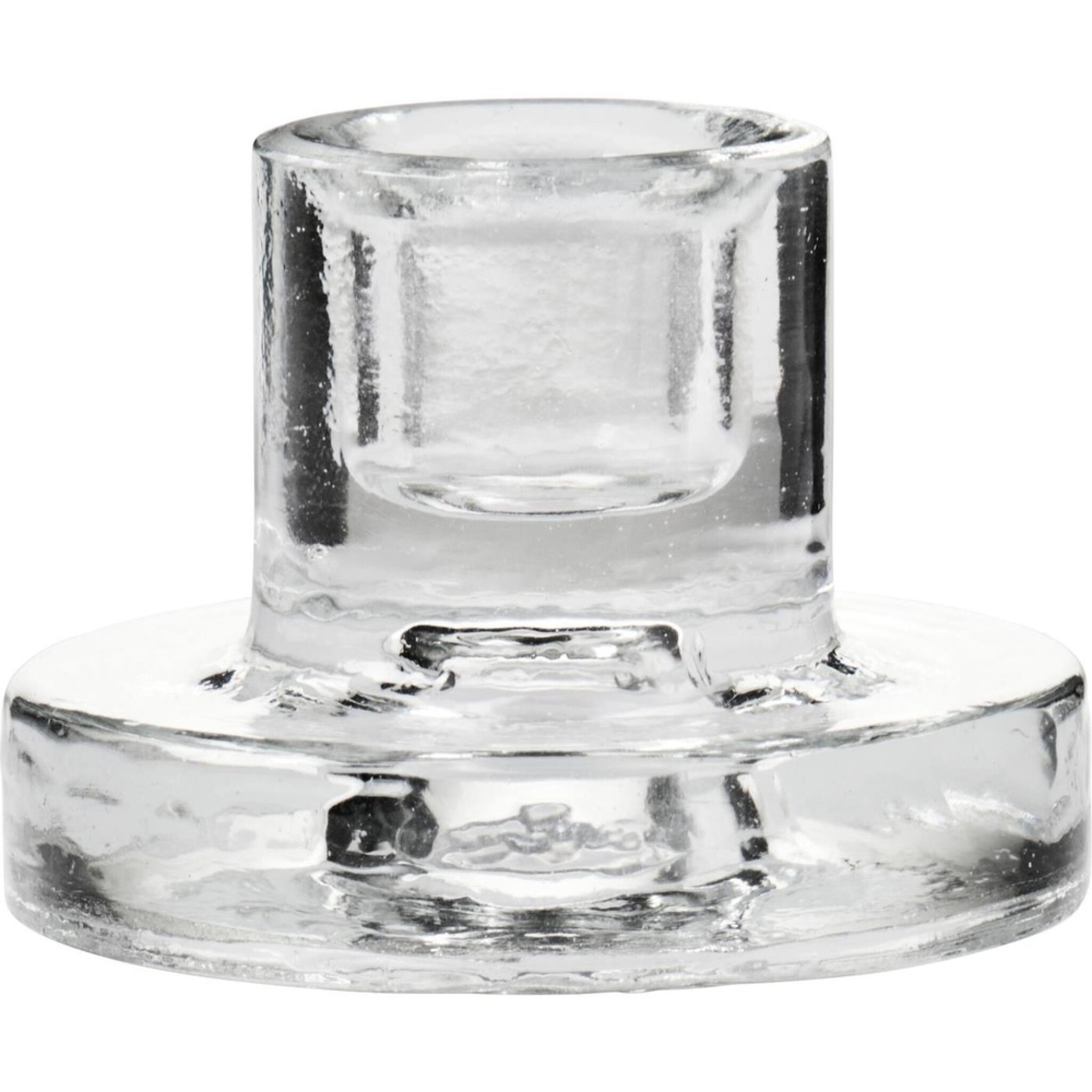 Stabkerzenhalter aus Glas für dünne Kerzen, klar 