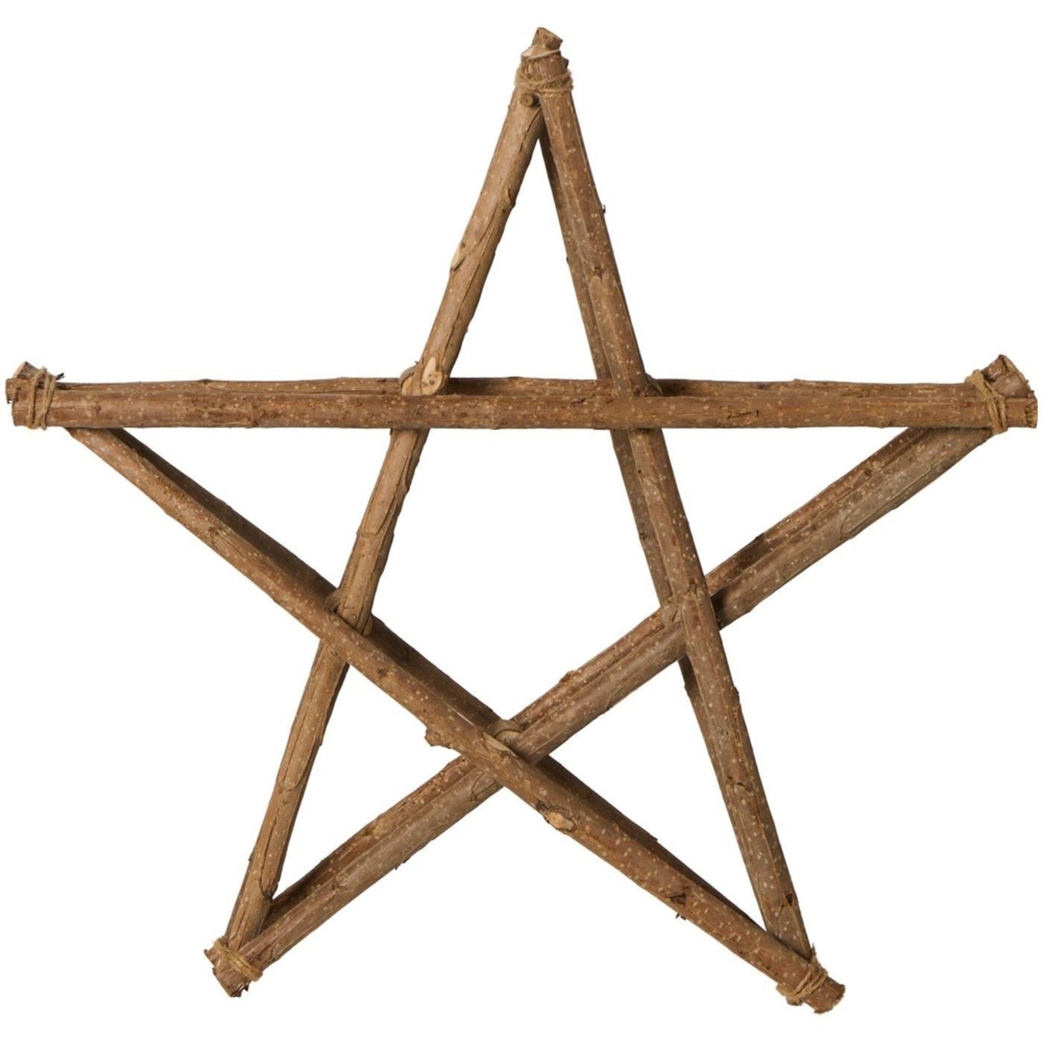 IB Laursen Stern aus Zweigen Rustikale Weihnachtsdeko, natur 65 x 12 x 62 cm