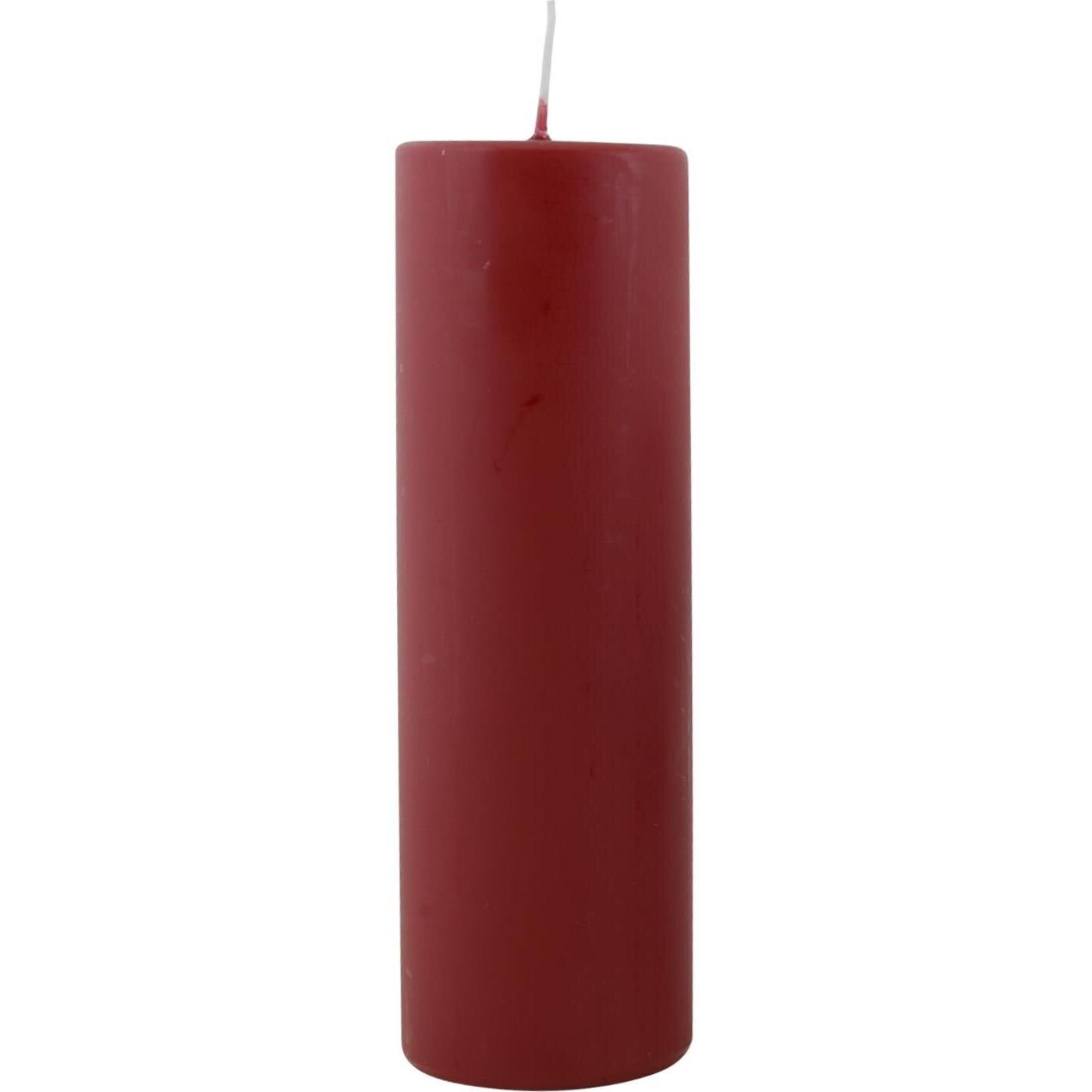 IB Laursen Stumpenkerze 20cm, dunkelrot 