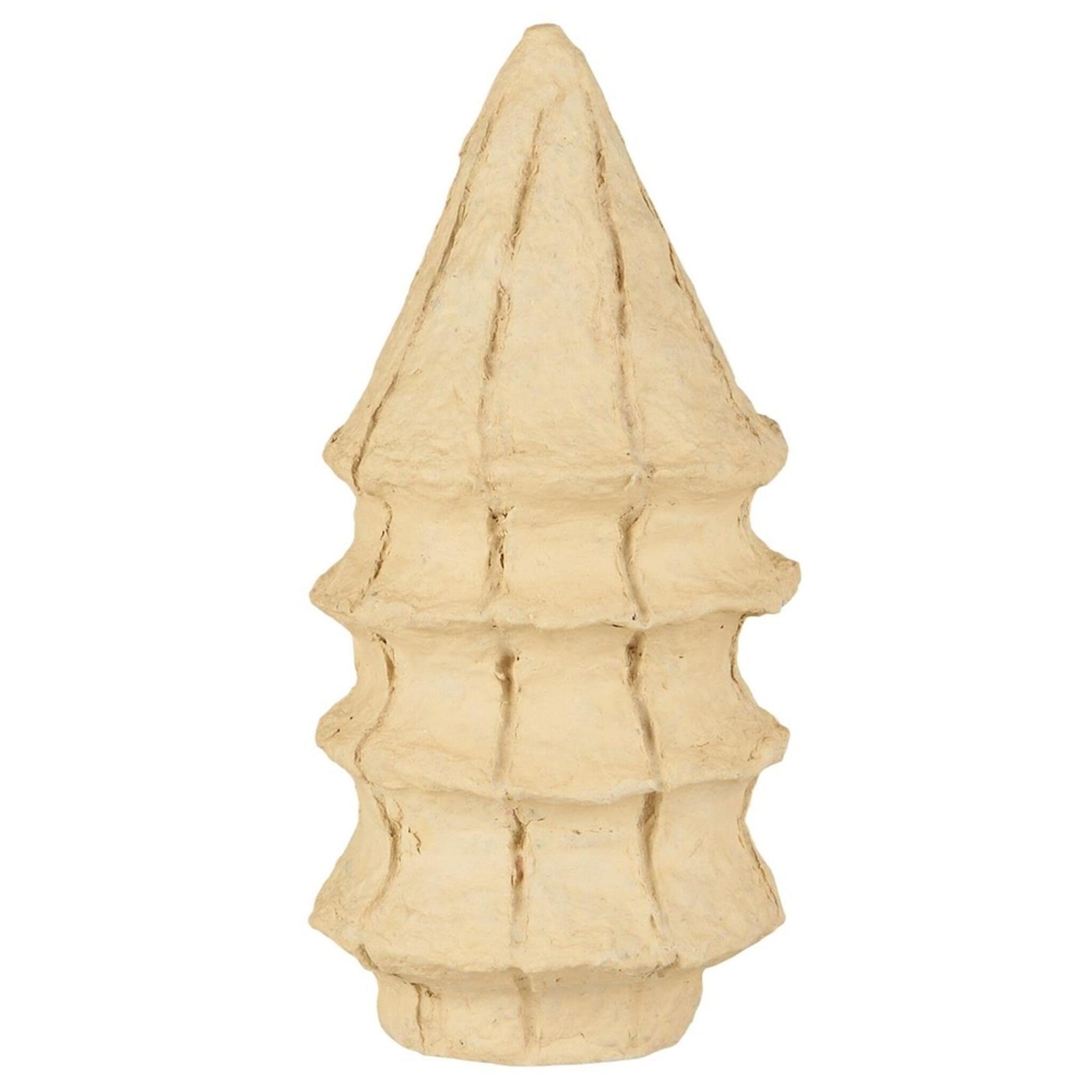 Tannenbaum Pappmaché UNIKA, natur Höhe 18, Ø 9 cm
