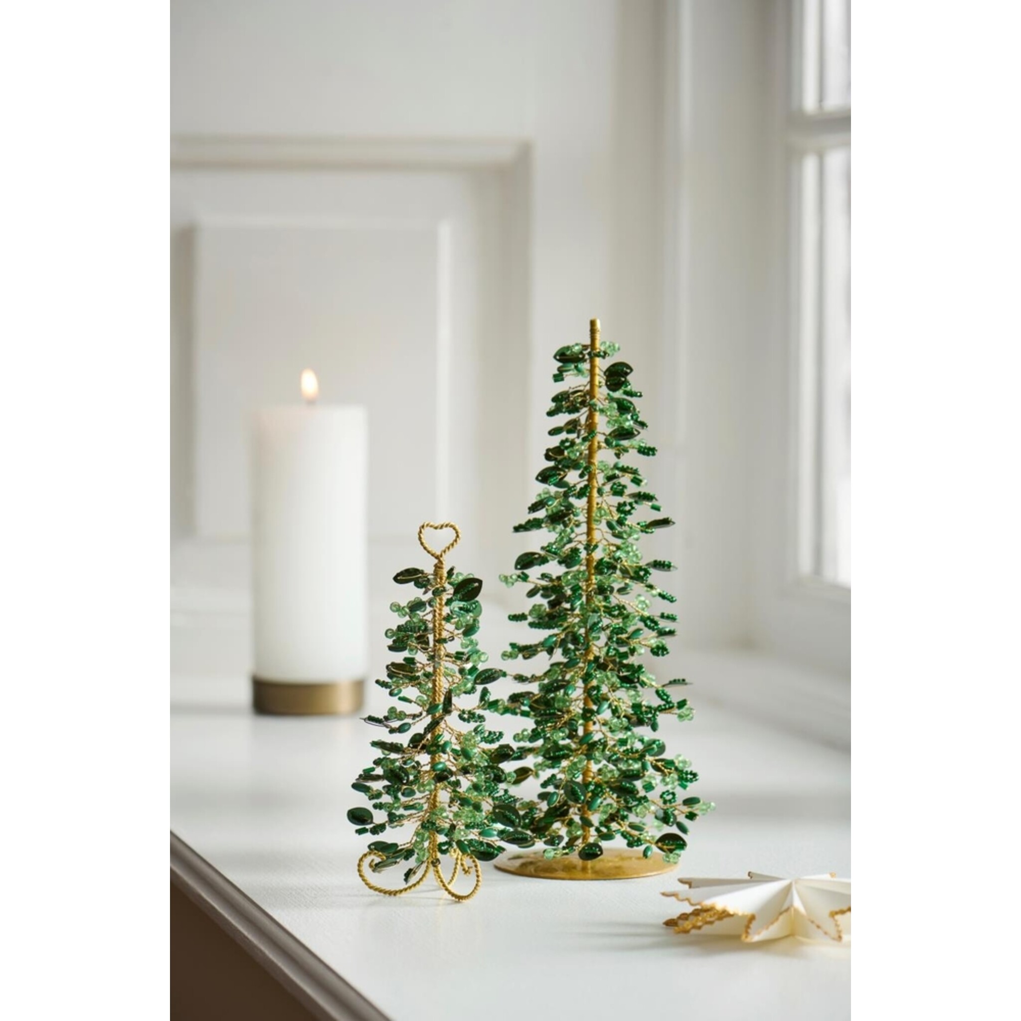 IB Laursen Tannenbaum Fairytale Christmas mit grünen Perlen, grün 