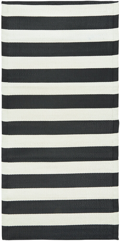 Teppich mit breiten Streifen, schwarz 