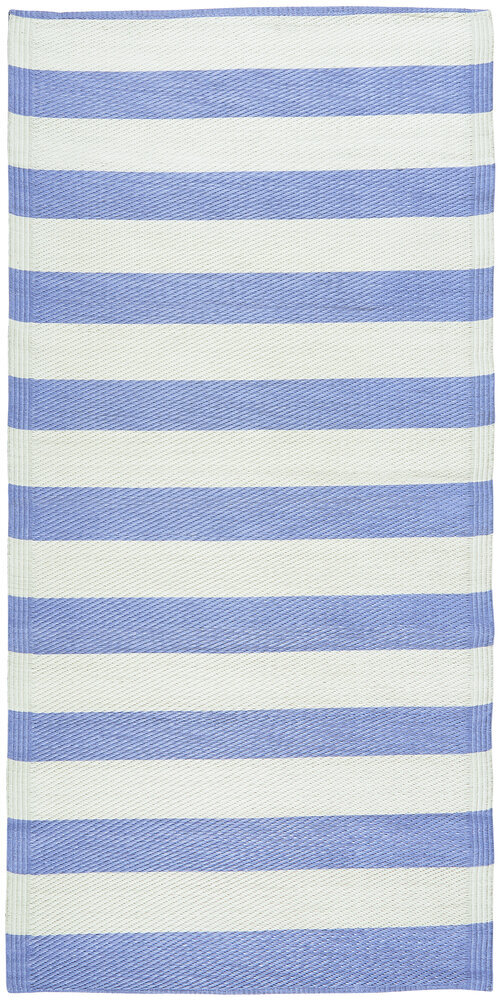 Teppich mit breiten Streifen, blau 