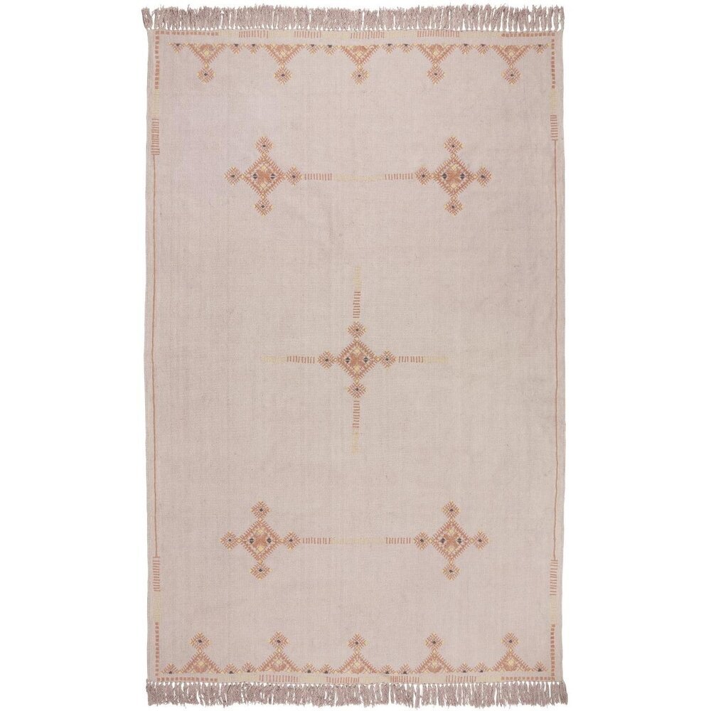 Teppich mit Stickerei, rosa 