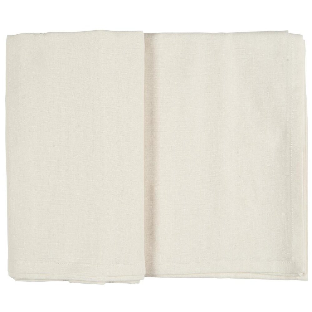 Baumwoll Tischdecke länglich, butter cream 