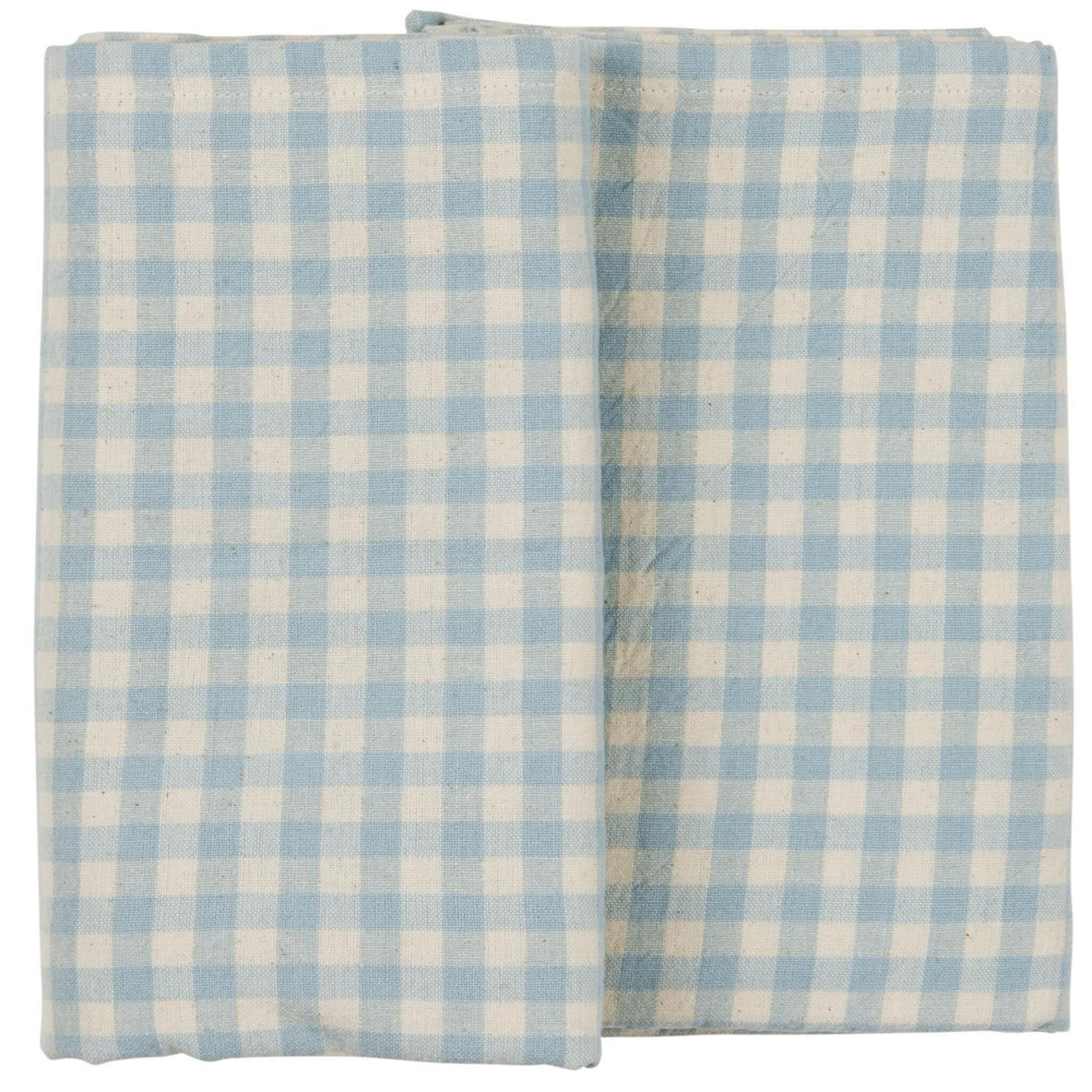 Tischdecke Viggo quadratisch hellblau kariert, hellblau 