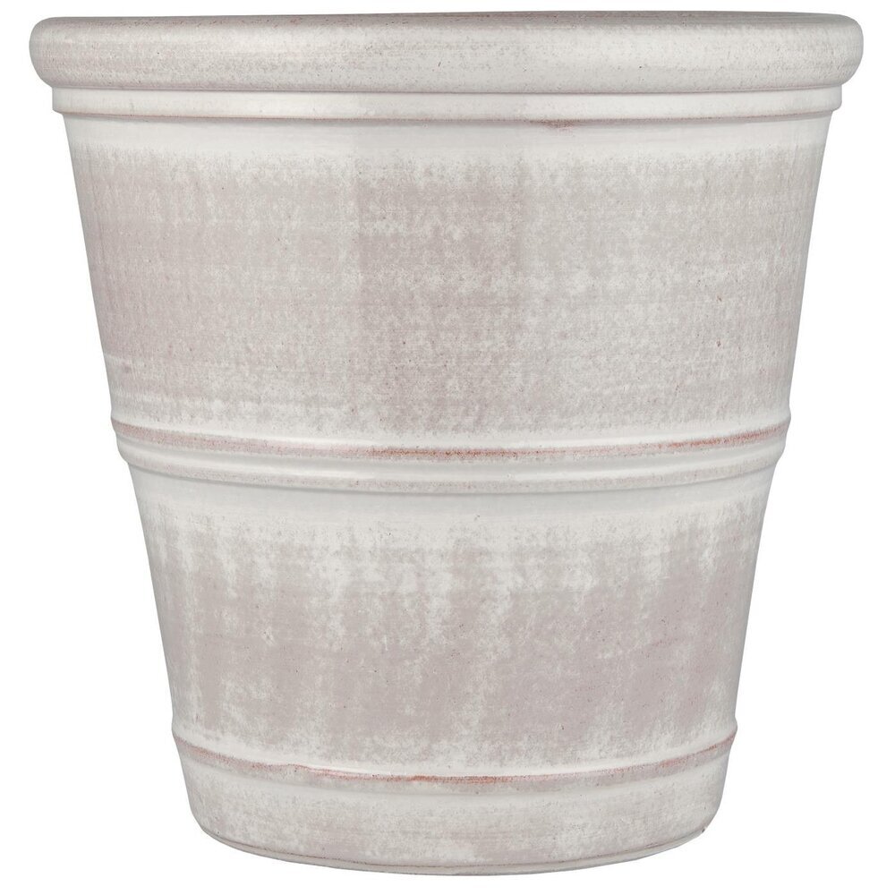 Topf Fenris mit Rillen, weiss Höhe 25, Ø 25 cm