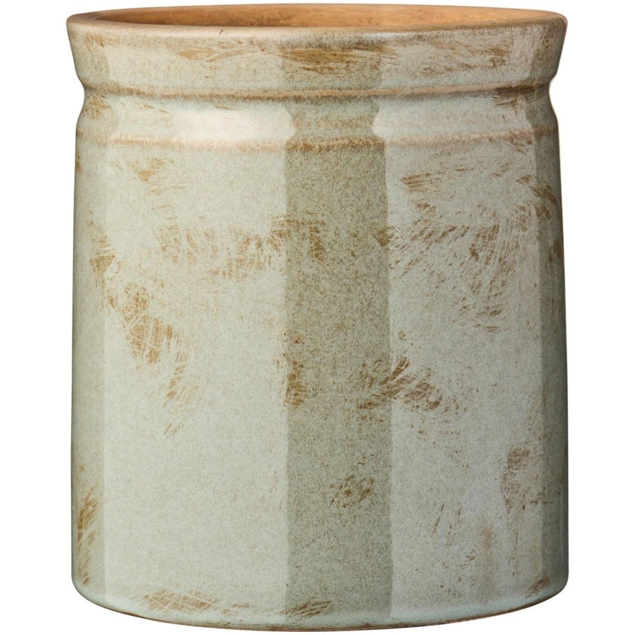 IB Laursen Keramiktopf Distressed, grau 17 cm, Ø 14,8 cm
