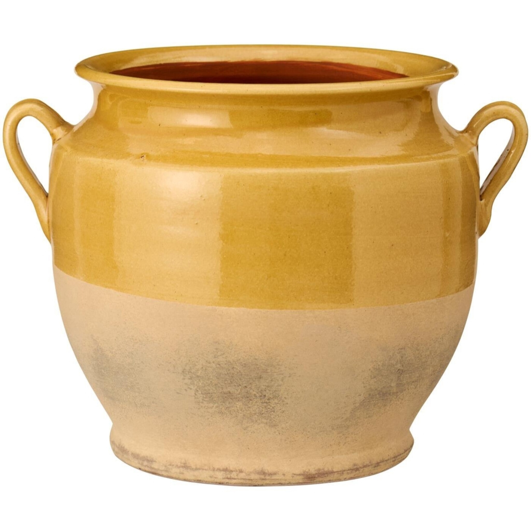 IB Laursen Avignon Keramik-Topf mit Henkeln – Sonnengelbe Glasur, gelb 33 x 26 x 25 cm