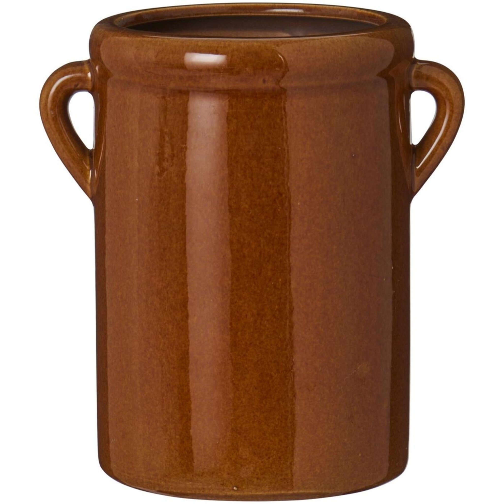 IB Laursen Keramiktopf Tora mit Henkeln, grün H 20 cm Ø 14 cm