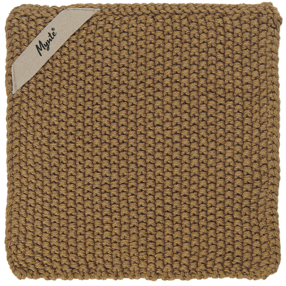Topflappen Mynte gestrickt, honig 