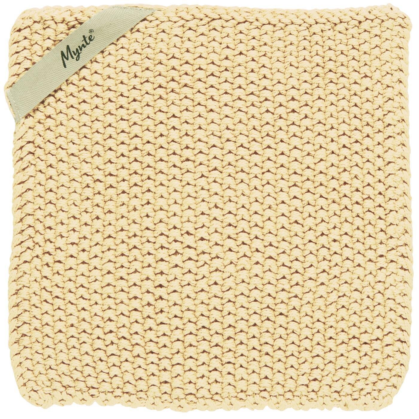 Topflappen Mynte gestrickt, lemonade 