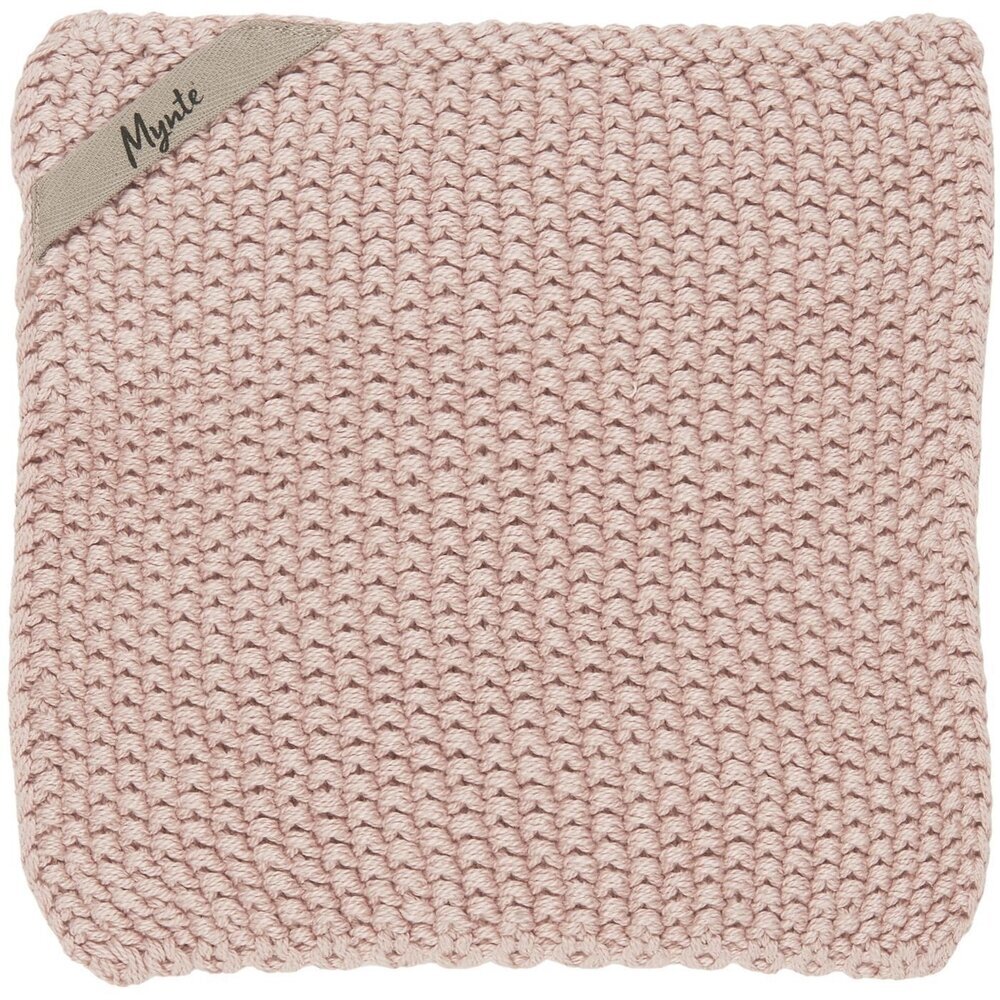 Topflappen Mynte gestrickt, rose shadow 