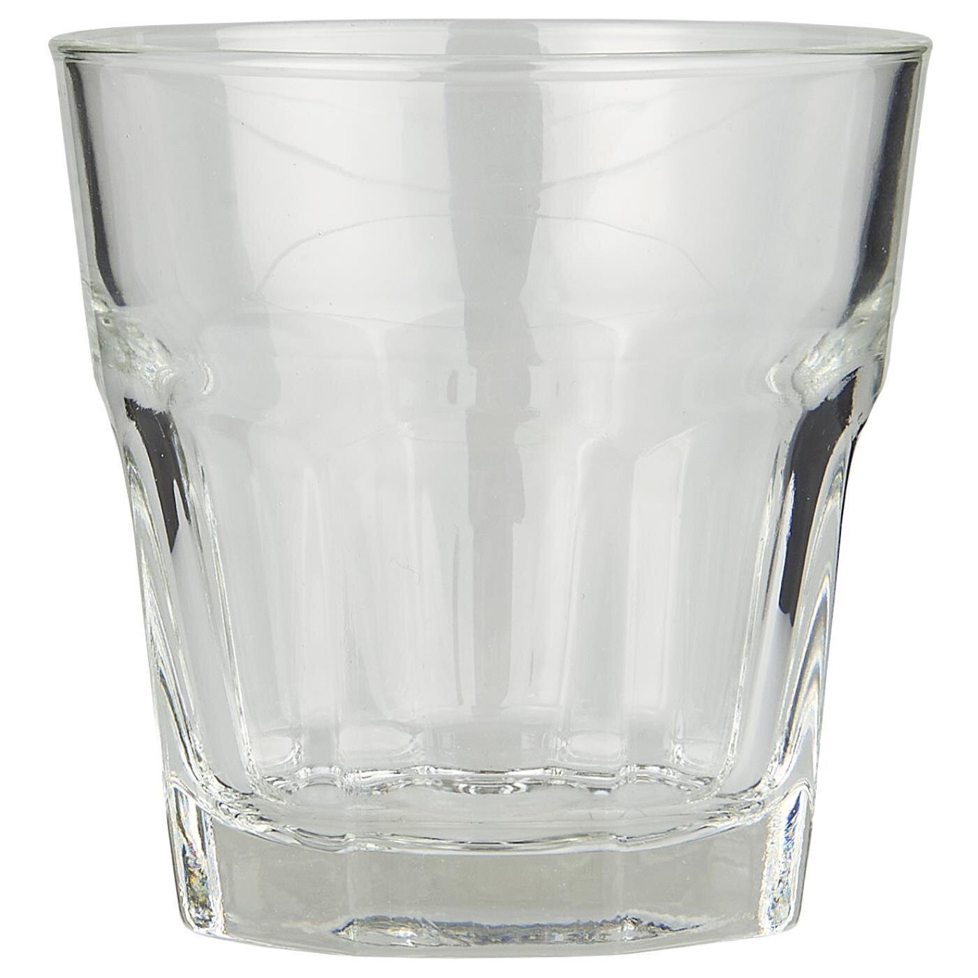 Trinkglas mit Rillen, farblos 270 ml, Höhe 9 x Ø 8,2 cm