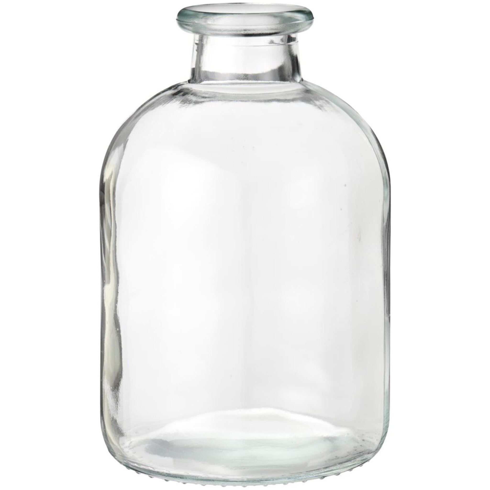Vase Anna aus Klarglas mit Hals – Skandinavisch Schlicht, klar 