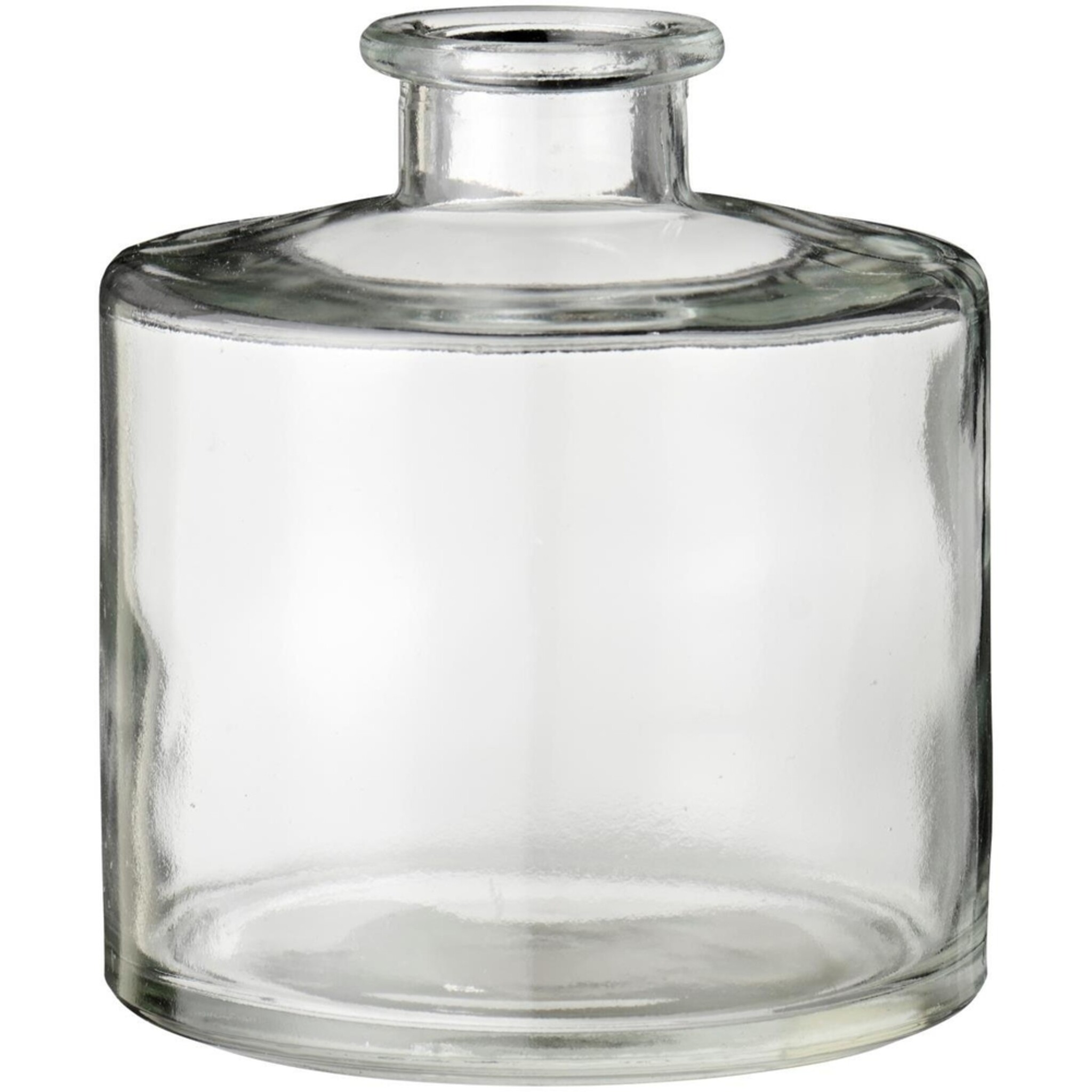 Vase Anna kantig aus Klarglas mit schmalem Hals, klar 10 cm, Ø: 9 cm