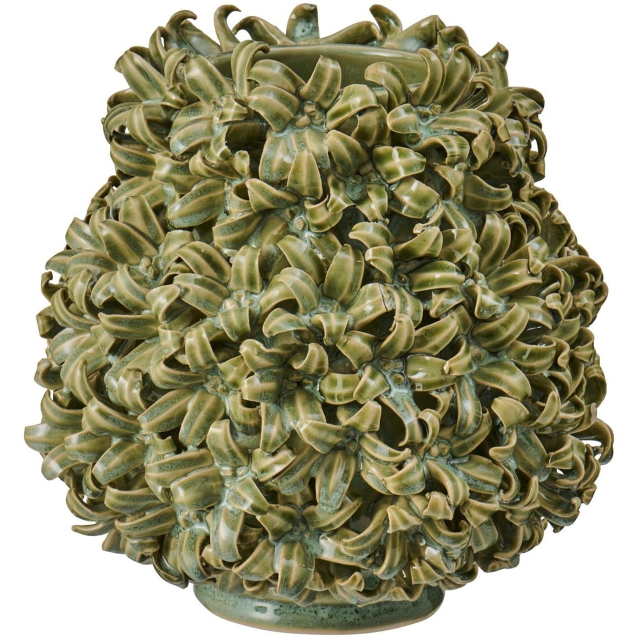 IB Laursen Vase Hyazinth glasiert Staubgrün, grün 