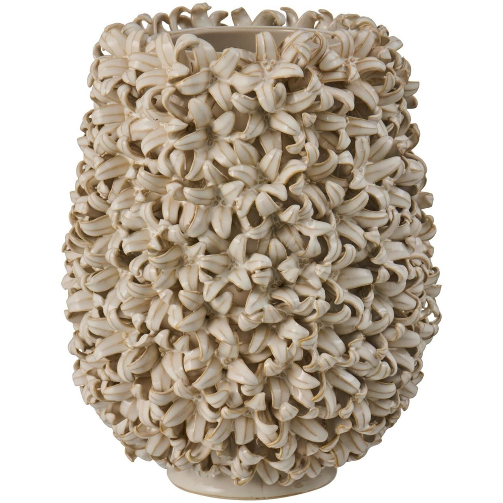 IB Laursen Vase Hyazinth glasiert, weiss 