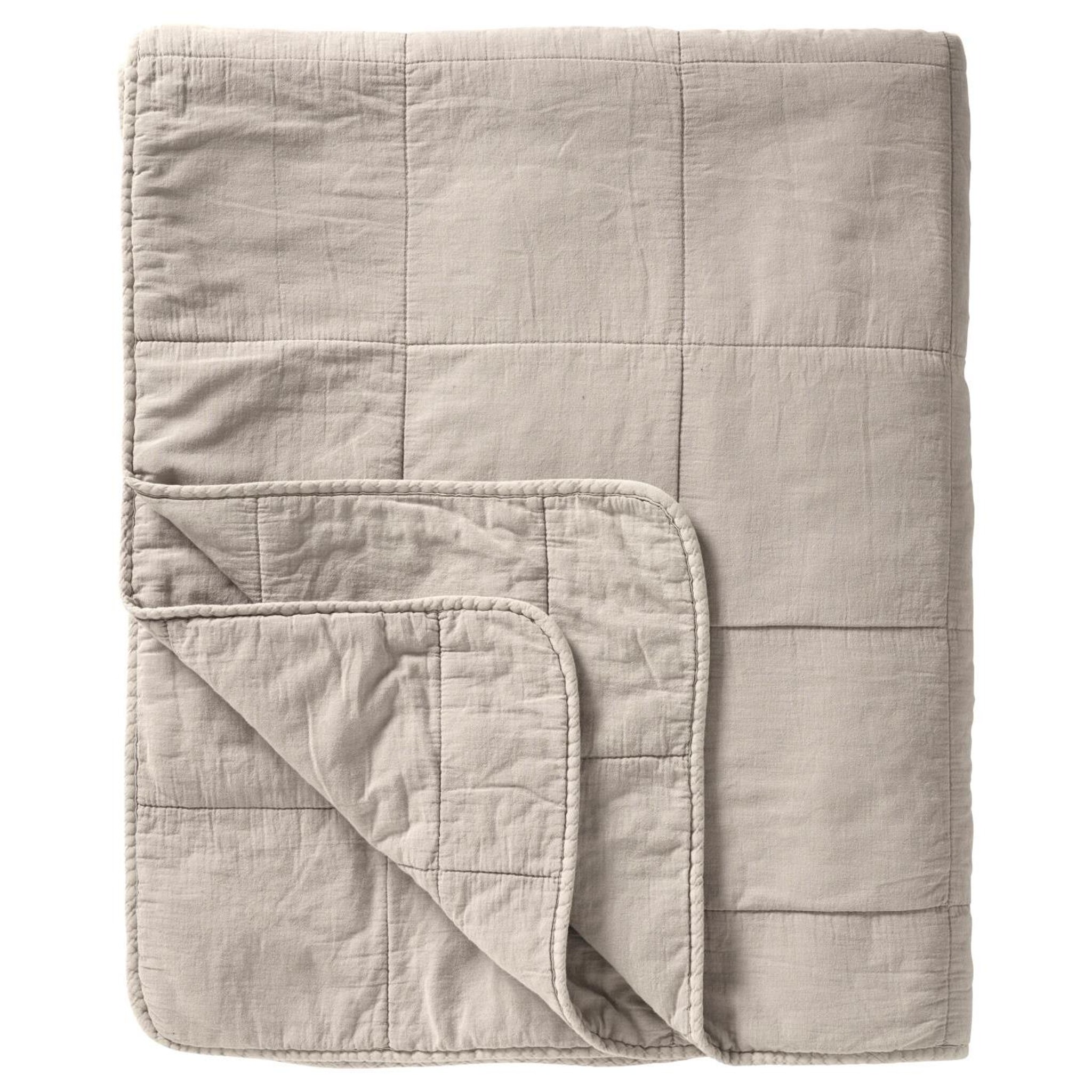 Vintage Bettdecke doppelt, ash grey 
