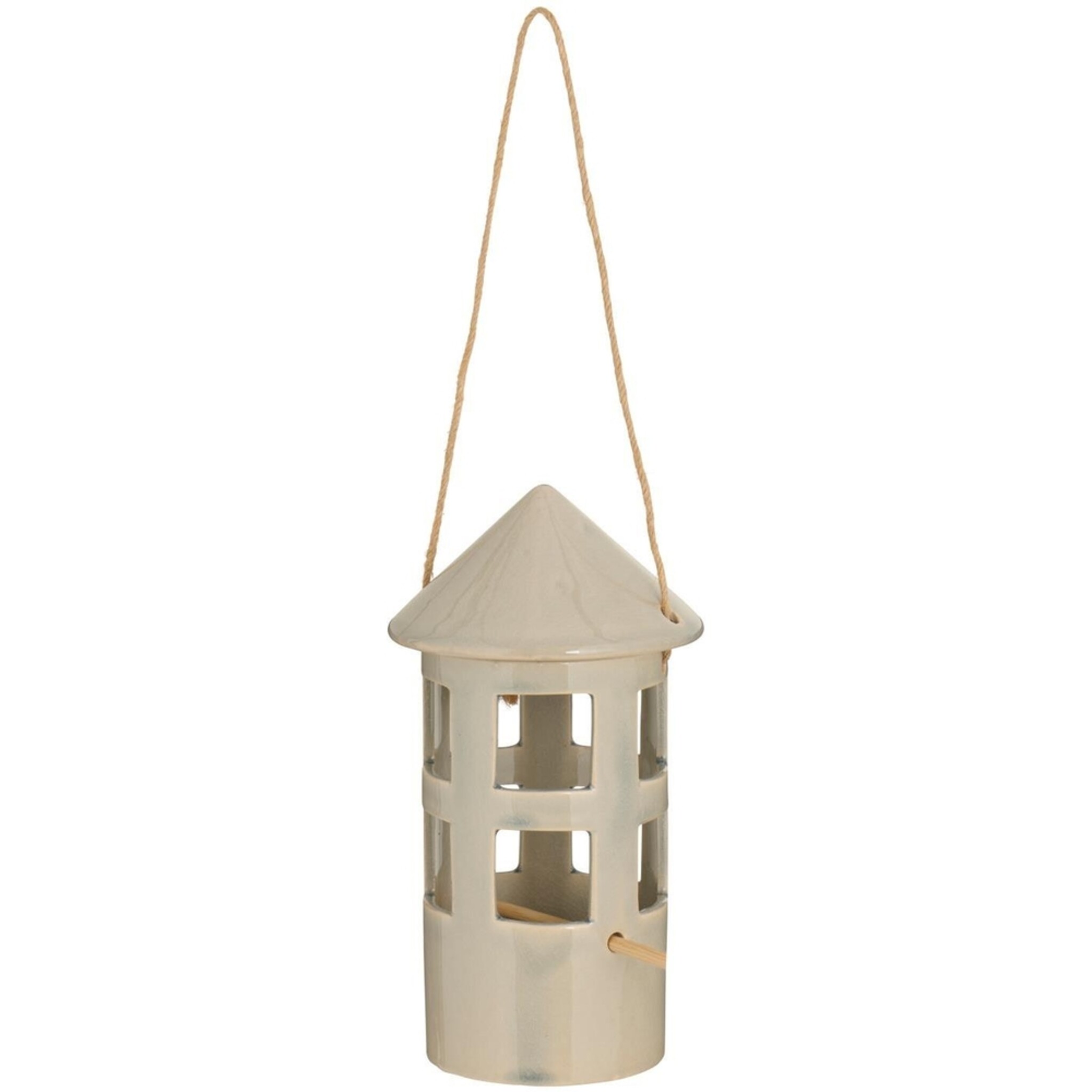 Vogelfutterhaus zum Hängen aus Keramik, latte 