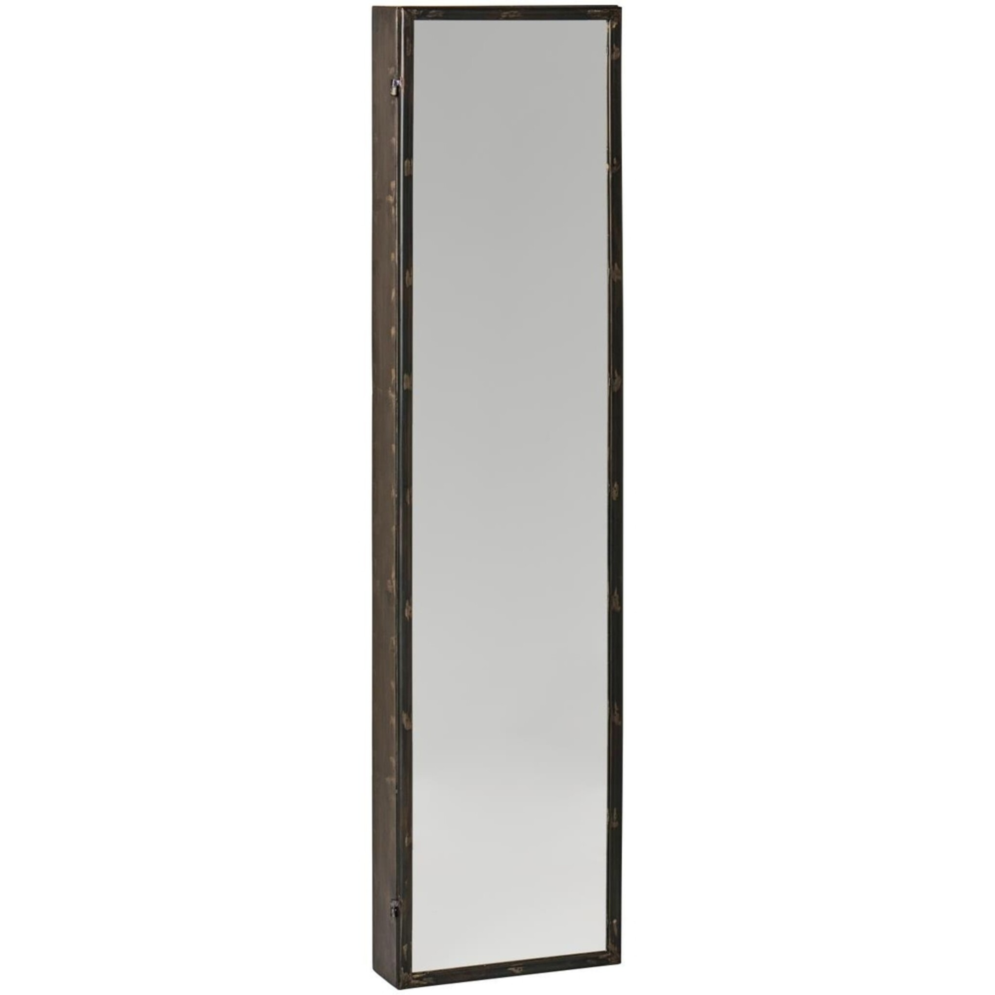 IB Laursen Wandschrank Brooklyn mit Spiegelfront & 4 Ablagen, schwarz B: 11,5 H: 145,5 L: 35,5