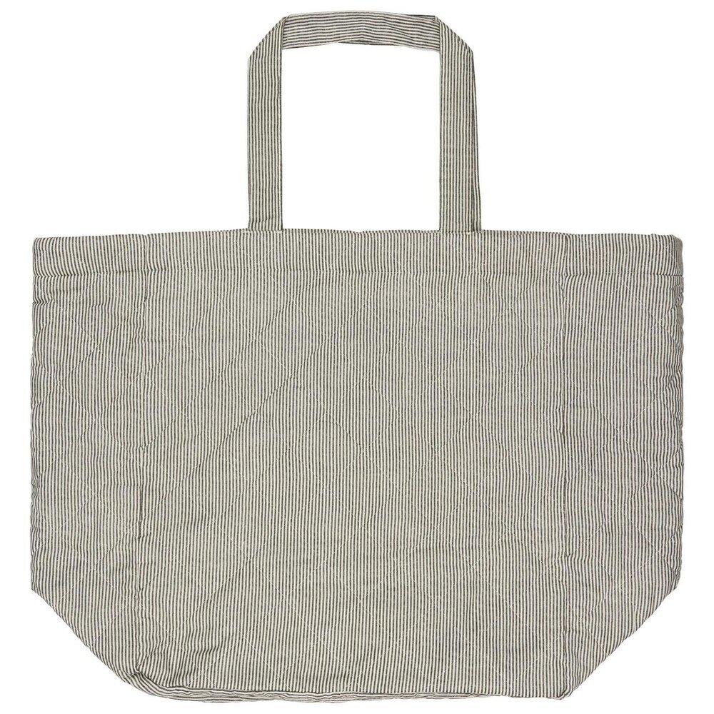 Wattierte Tasche aus Baumwolle, weiss dunkelgrau ges 