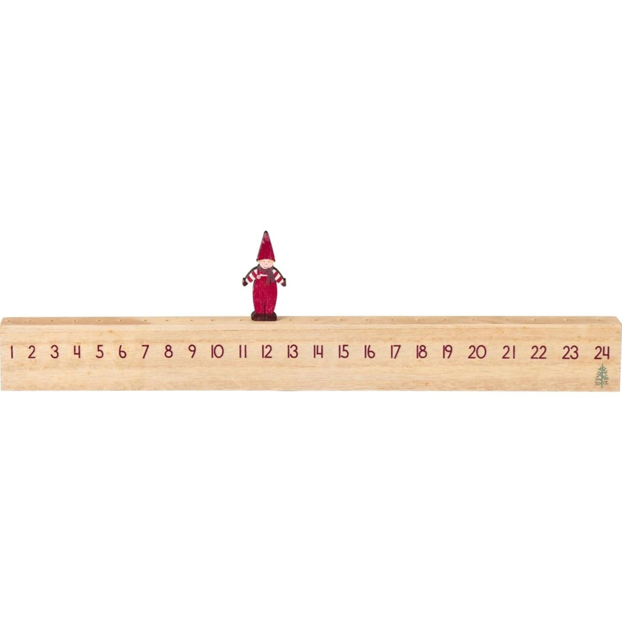 Weihnachtskalender 1-24 aus Holz, natur 