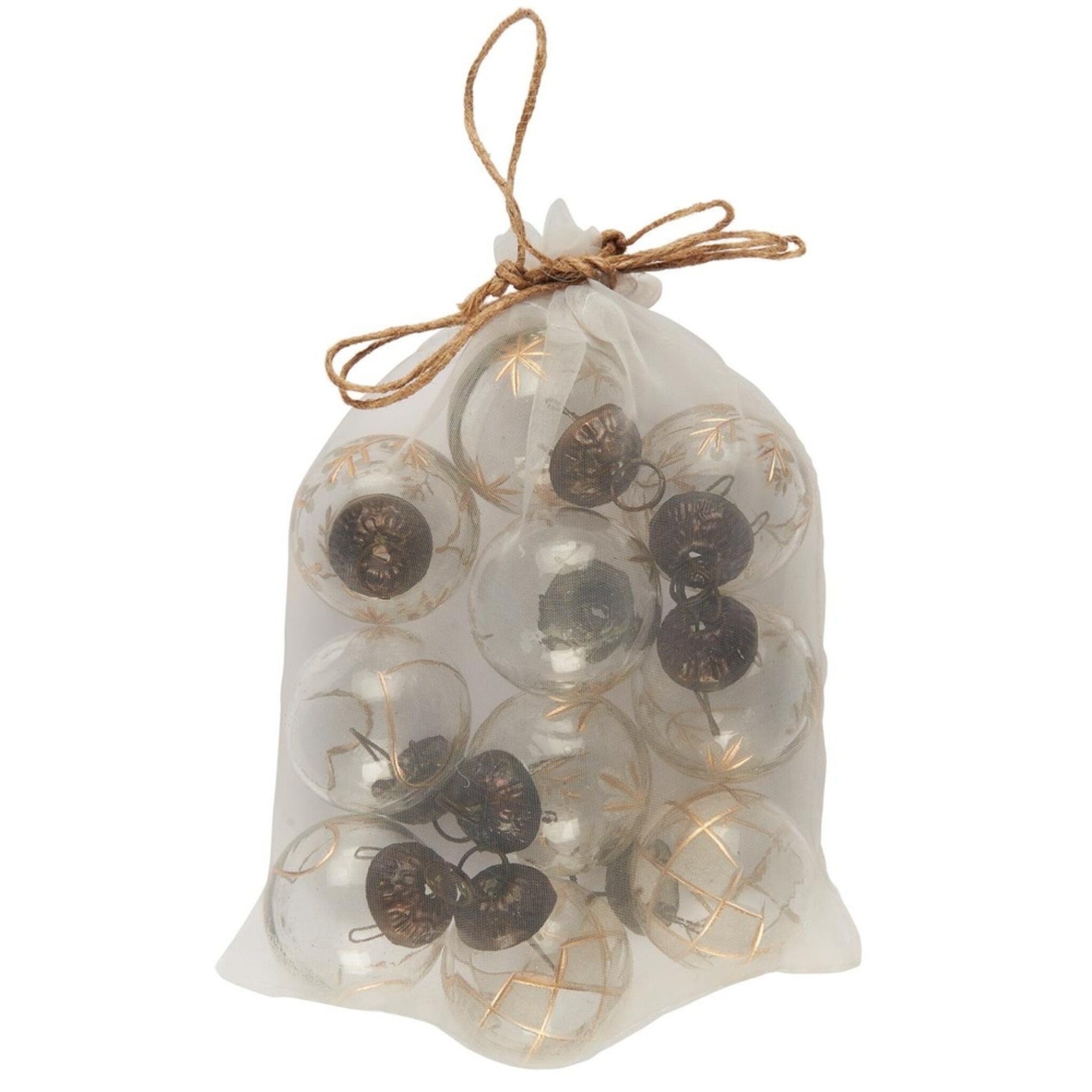 Weihnachtskugel 10er-Set, transparent 