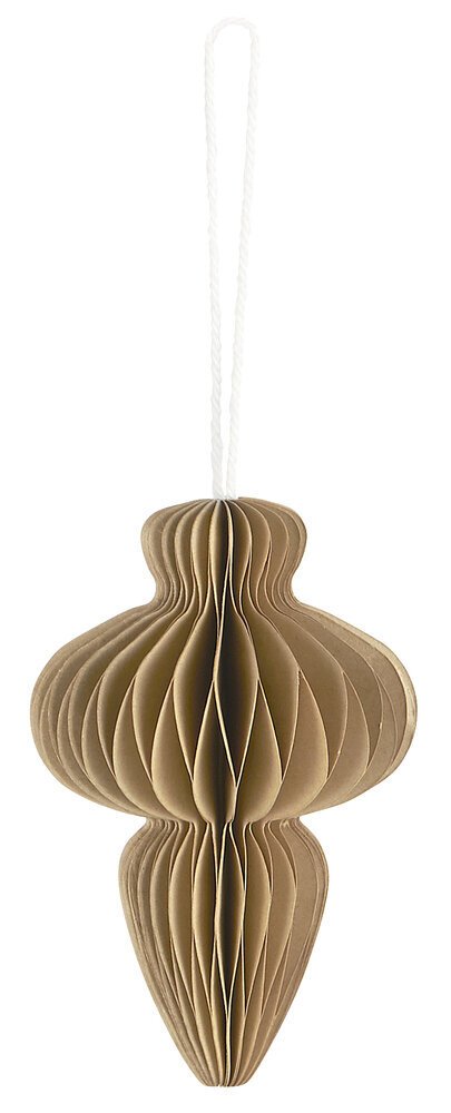 Weihnachtskugel gefaltetes Papier mit Magnetverschluss, braun 