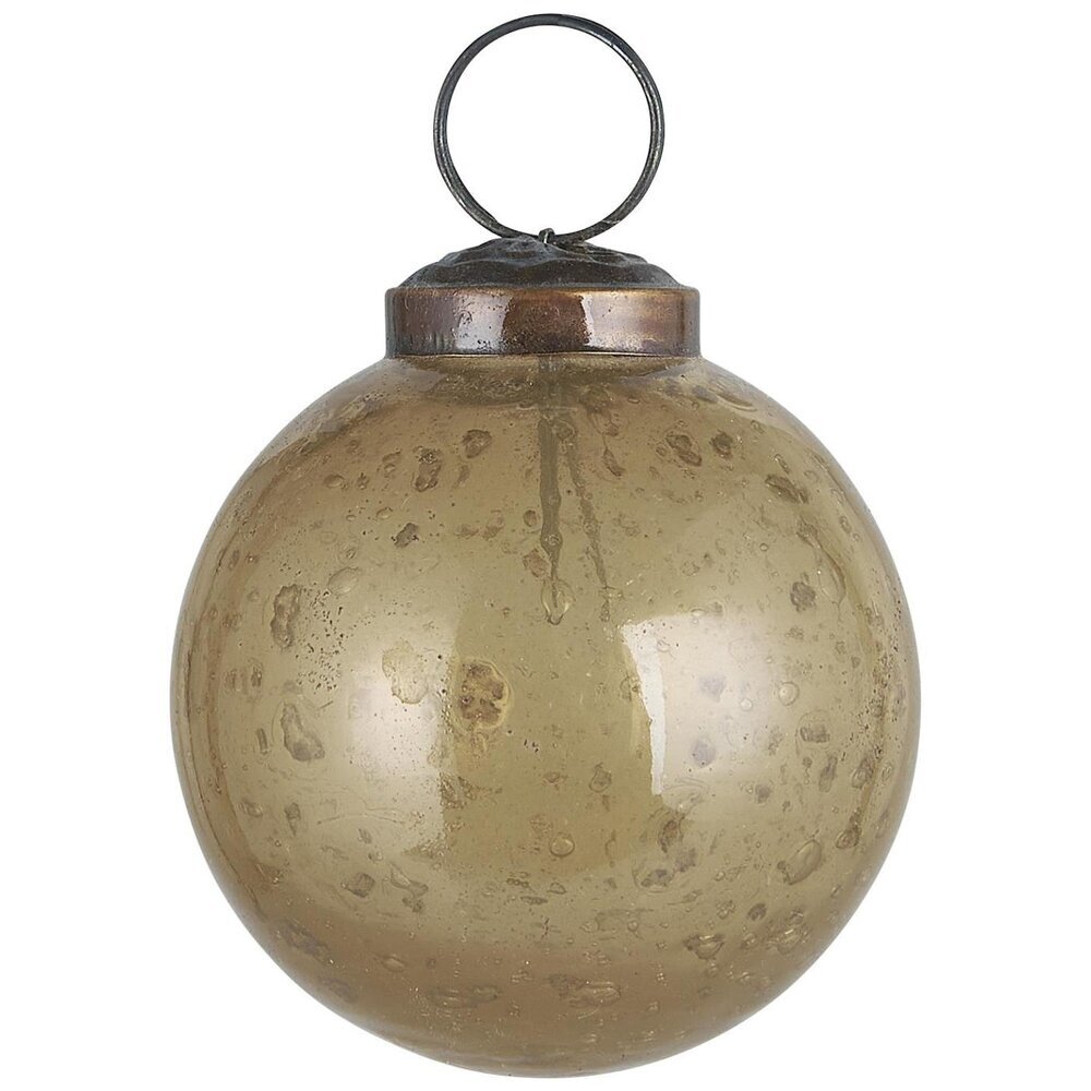 IB Laursen Weihnachtskugel Glas pebbled, honey 