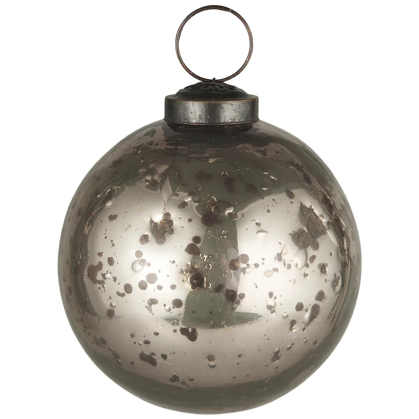 IB Laursen Weihnachtskugel Glas pebbled, soil 