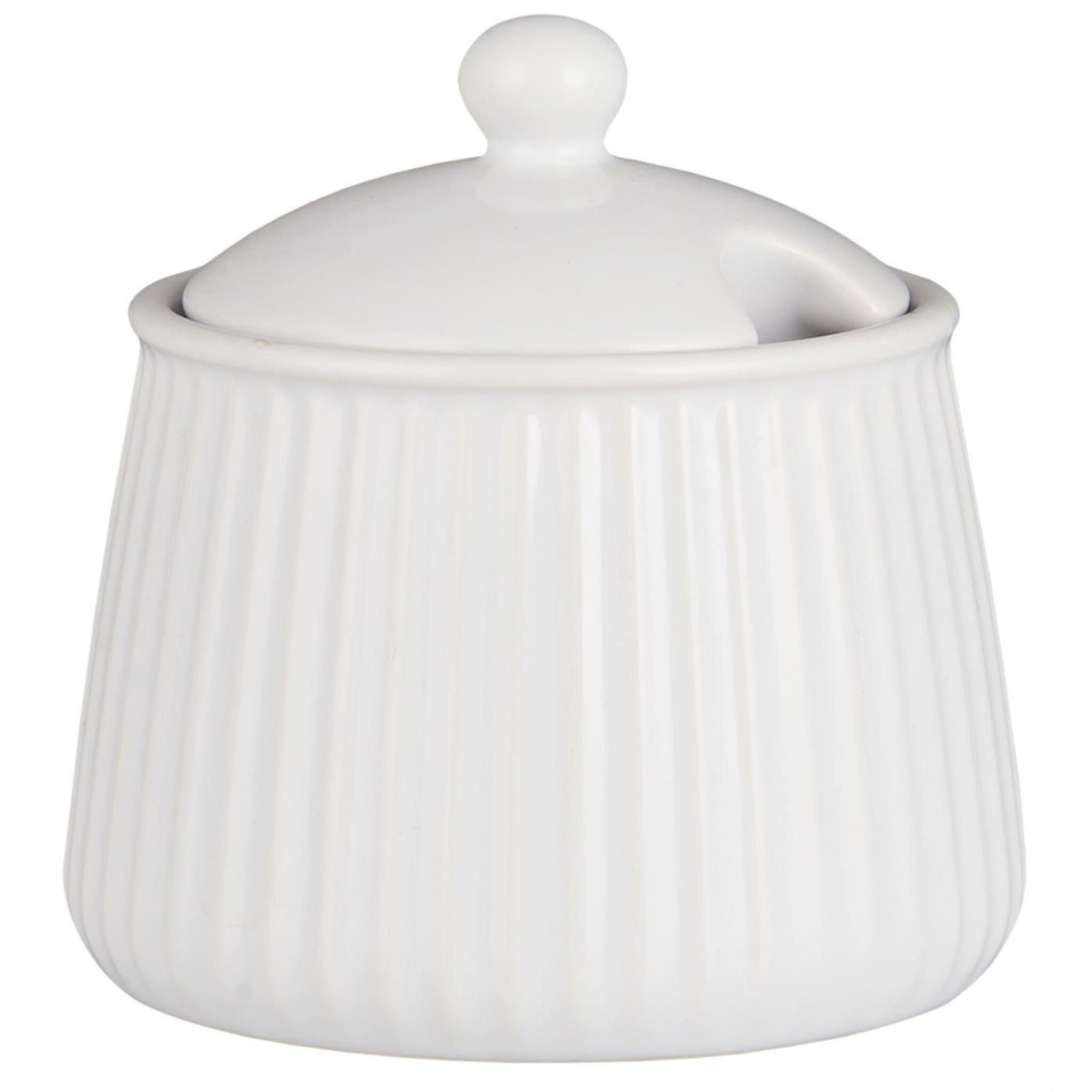 Zuckerschale Mynte  – Romantisches Geschirr, pure white 