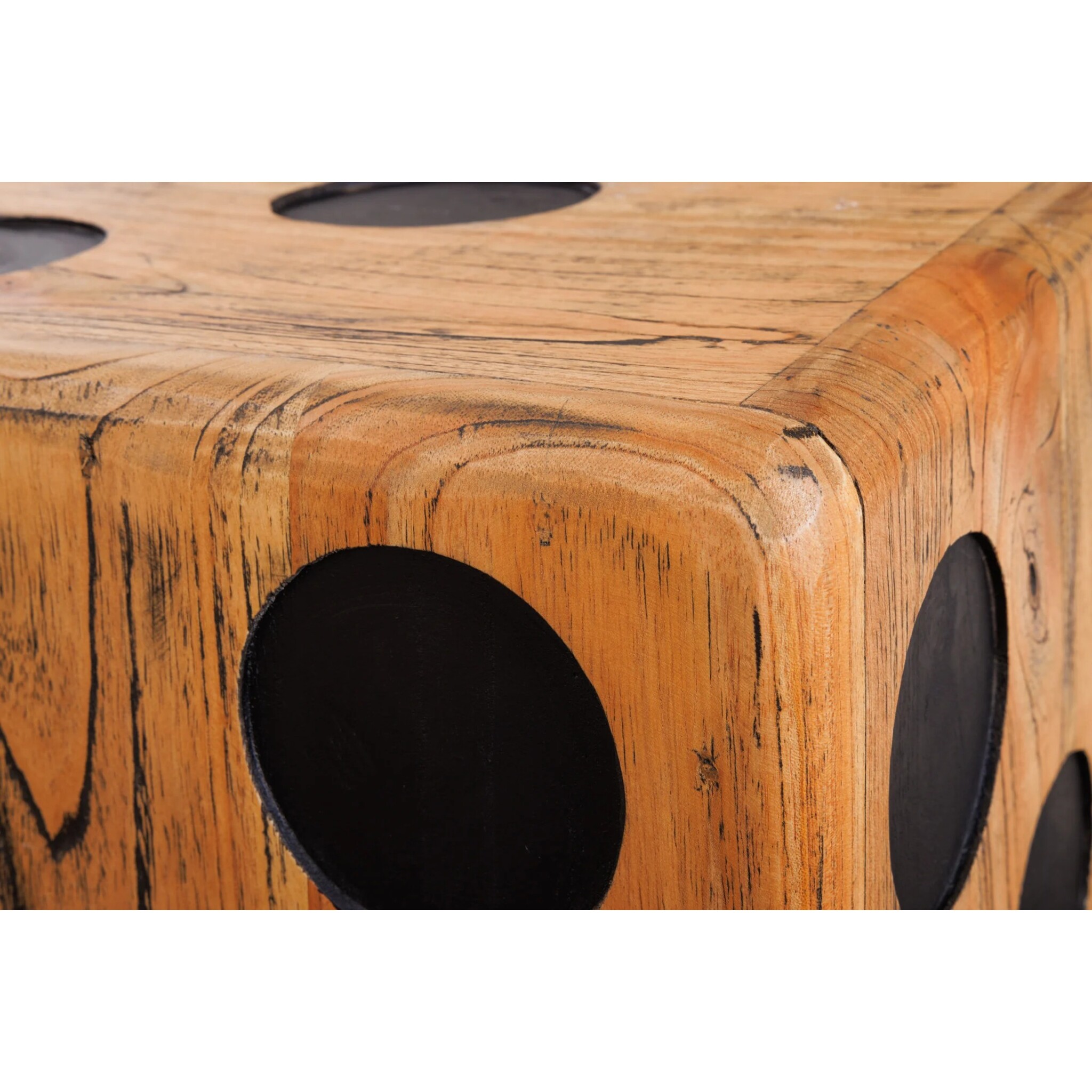 Beistelltisch, Hocker Cube Würfel, natur 