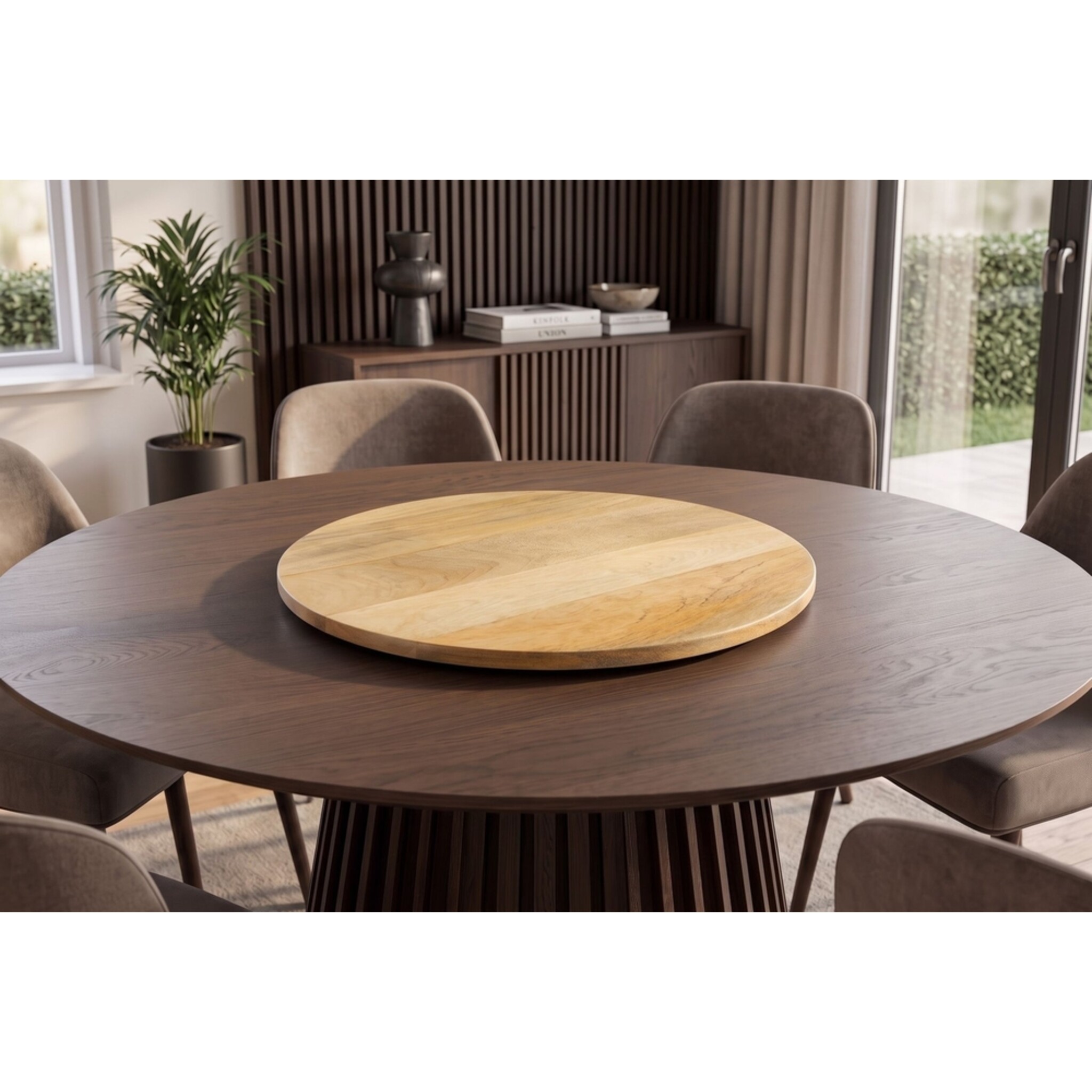Drehteller MAKASSAR 50 cm 360° aus Holz, mango 