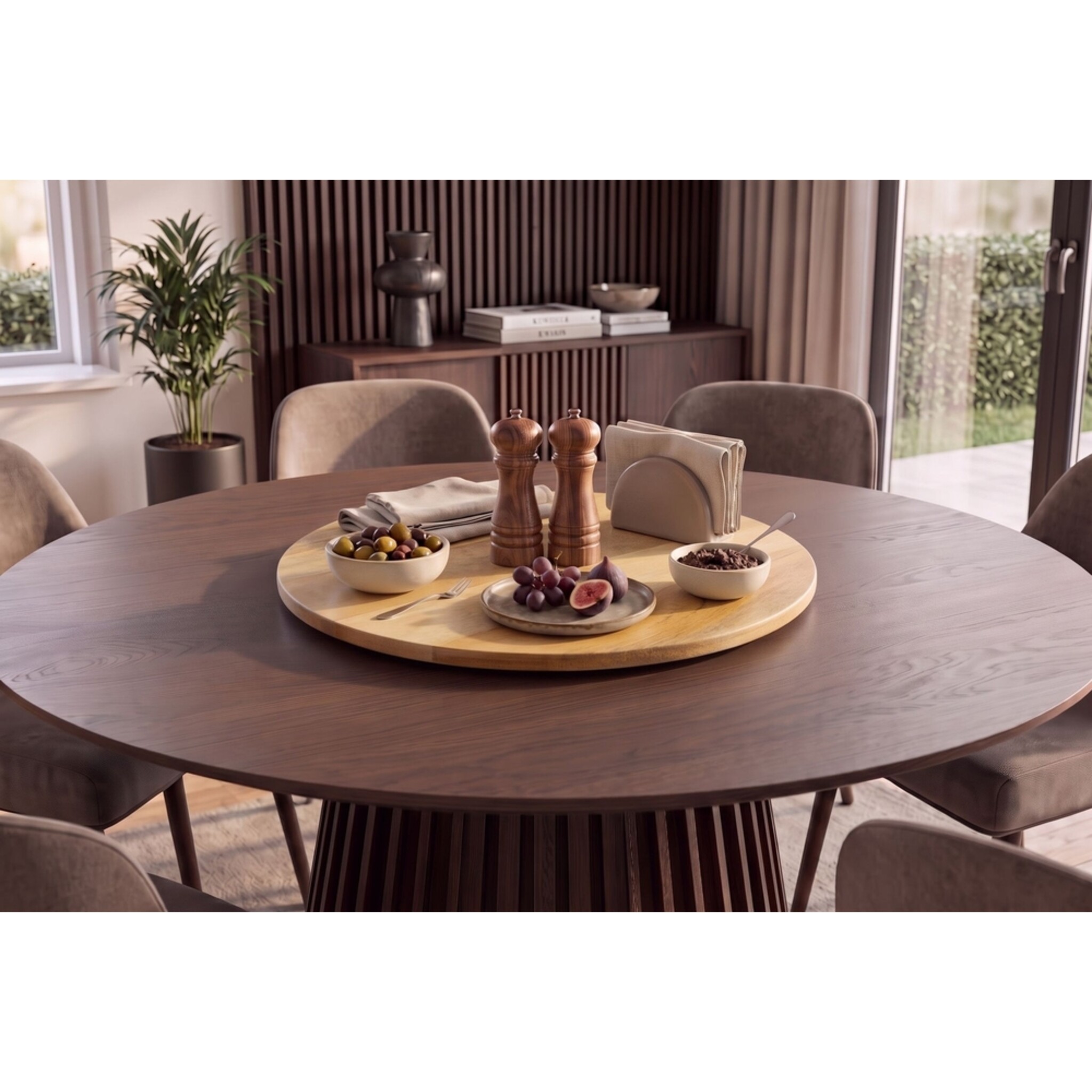 Drehteller MAKASSAR 50 cm 360° aus Holz, mango 