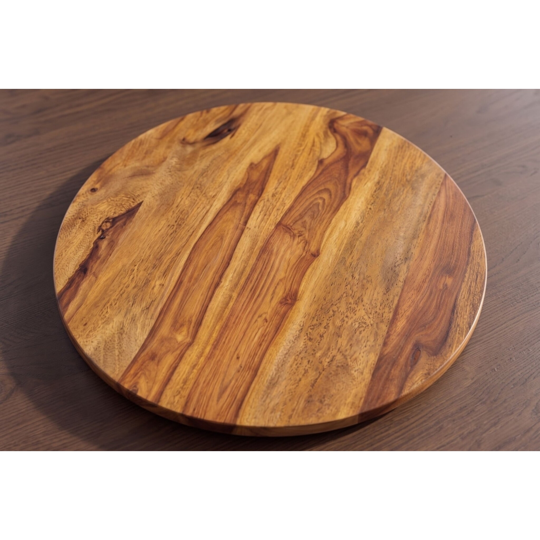 Drehteller MAKASSAR 50 cm 360° aus Holz, sheesam 