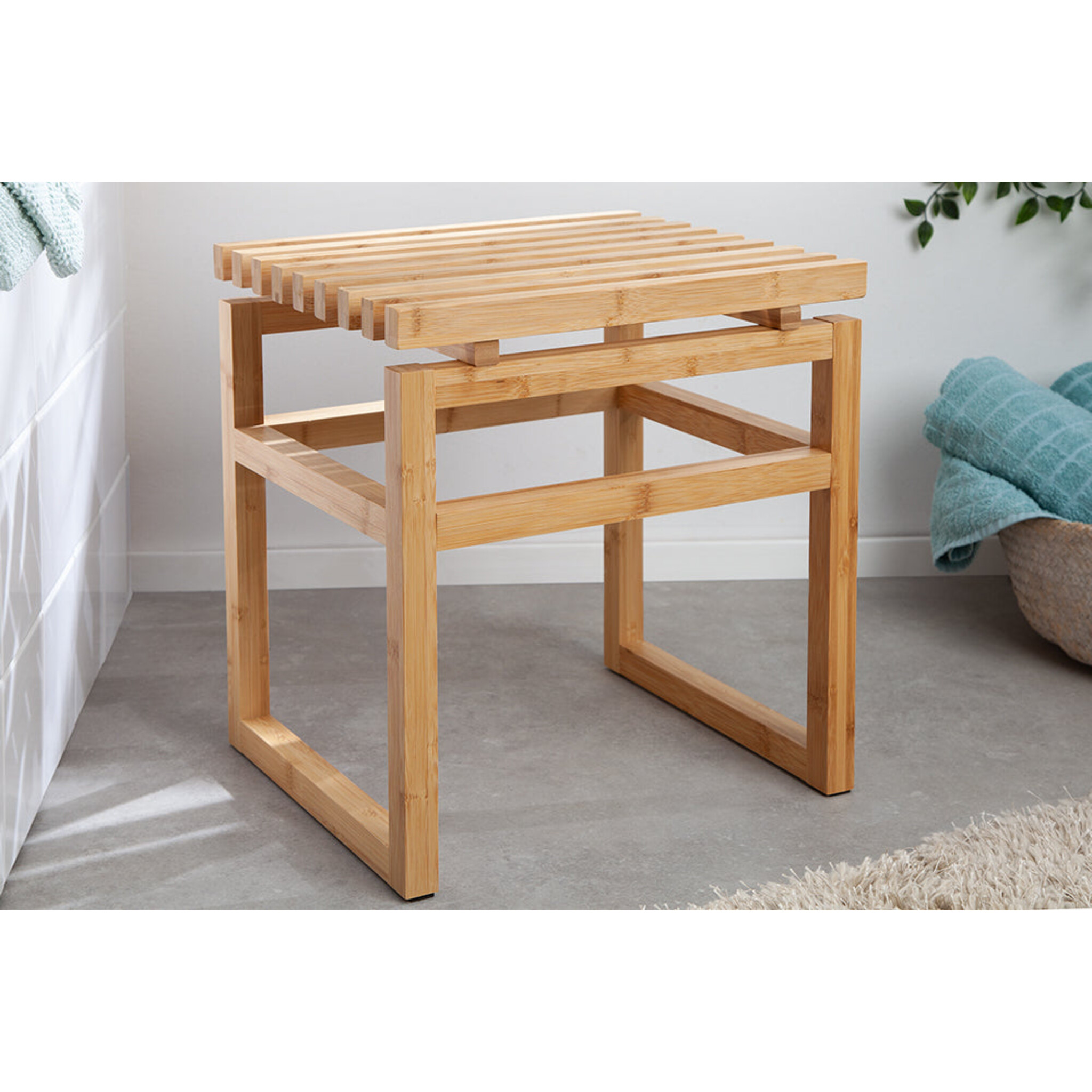 Hocker LAGOON SPA 40cm Bambus Natur, natur 