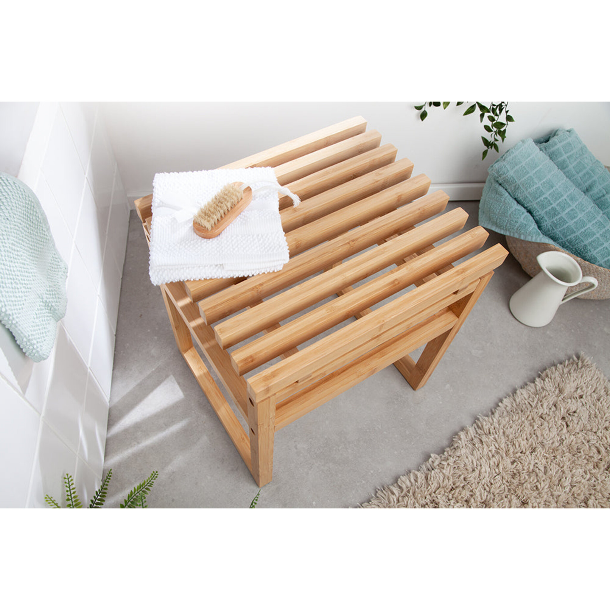 Hocker LAGOON SPA 40cm Bambus Natur, natur 