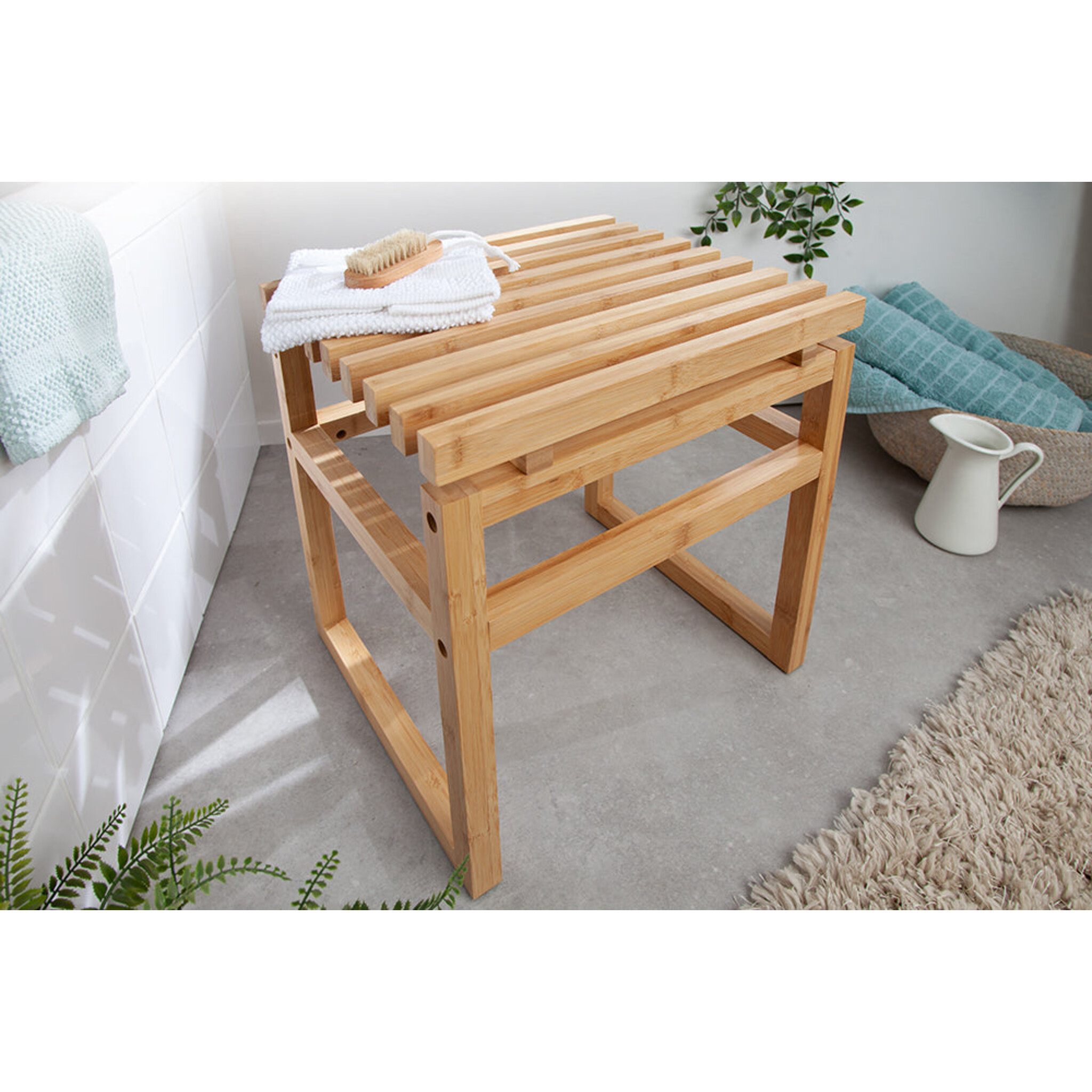 Hocker LAGOON SPA 40cm Bambus Natur, natur 