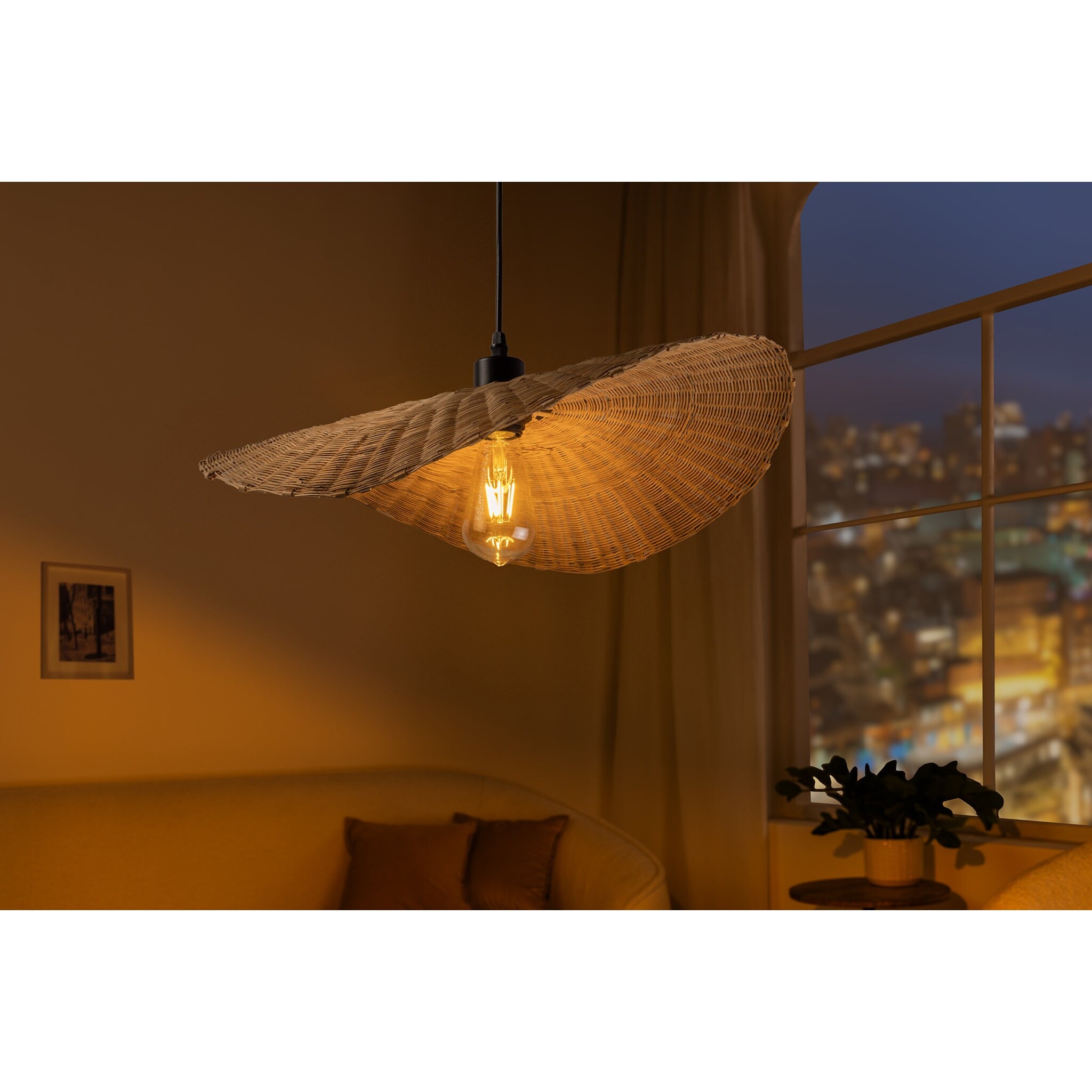 Pendellampe Organic Living 2 Bambus, natur 70 x 60 x 16 cm