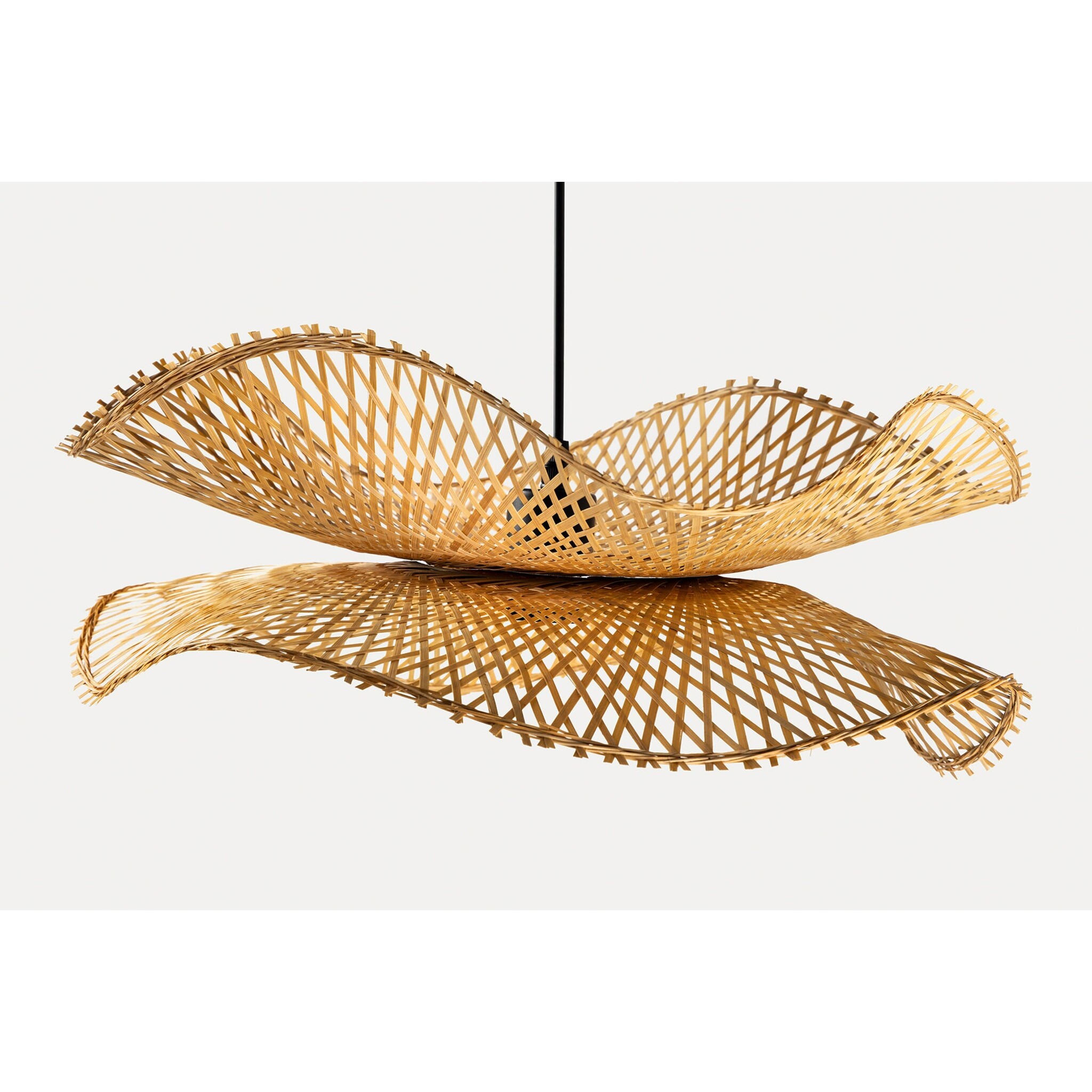 Pendelleuchte Organic Living 3 Bambus, natur 70 x 70 x 27 cm