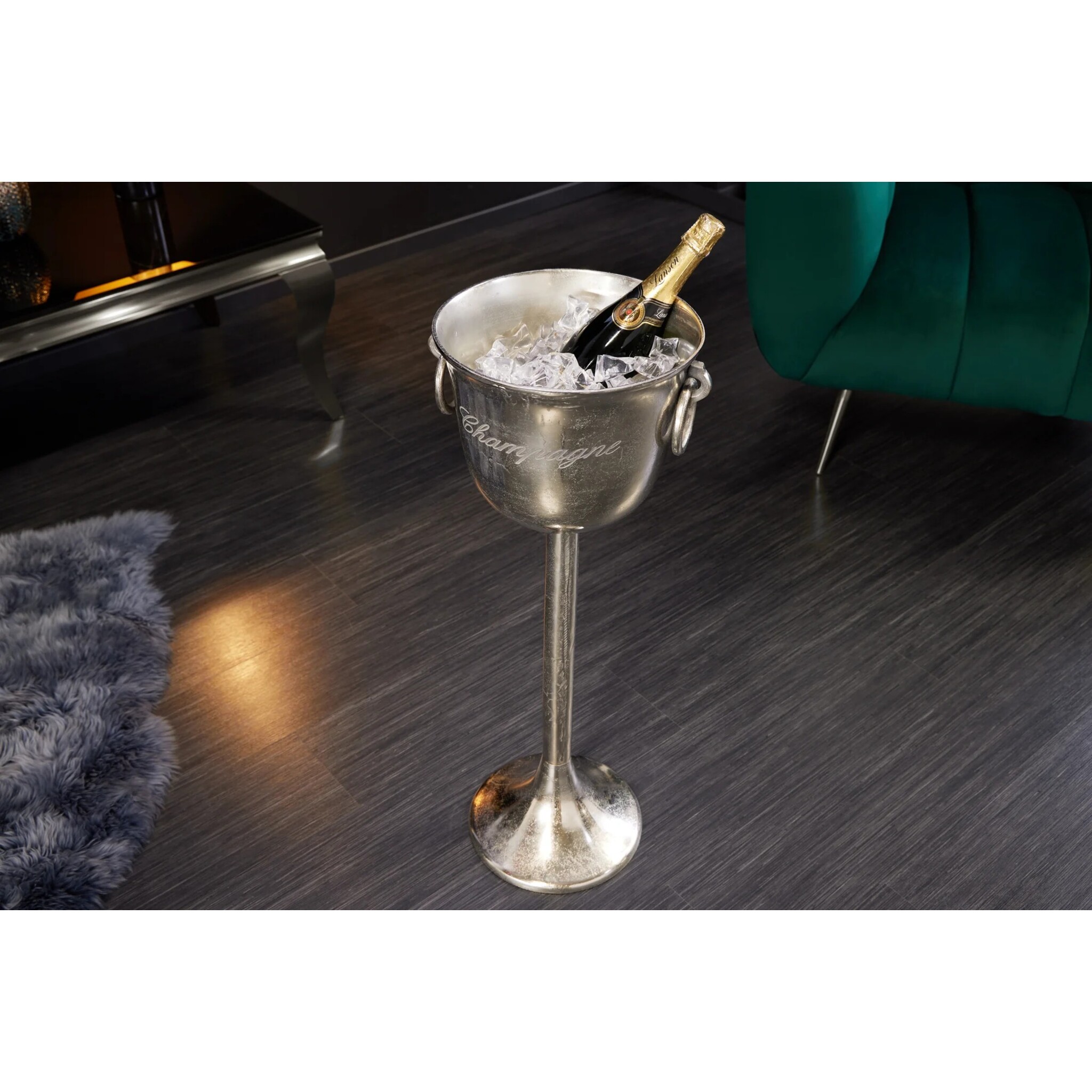 Sektkühler Ständer Champagne, silber 