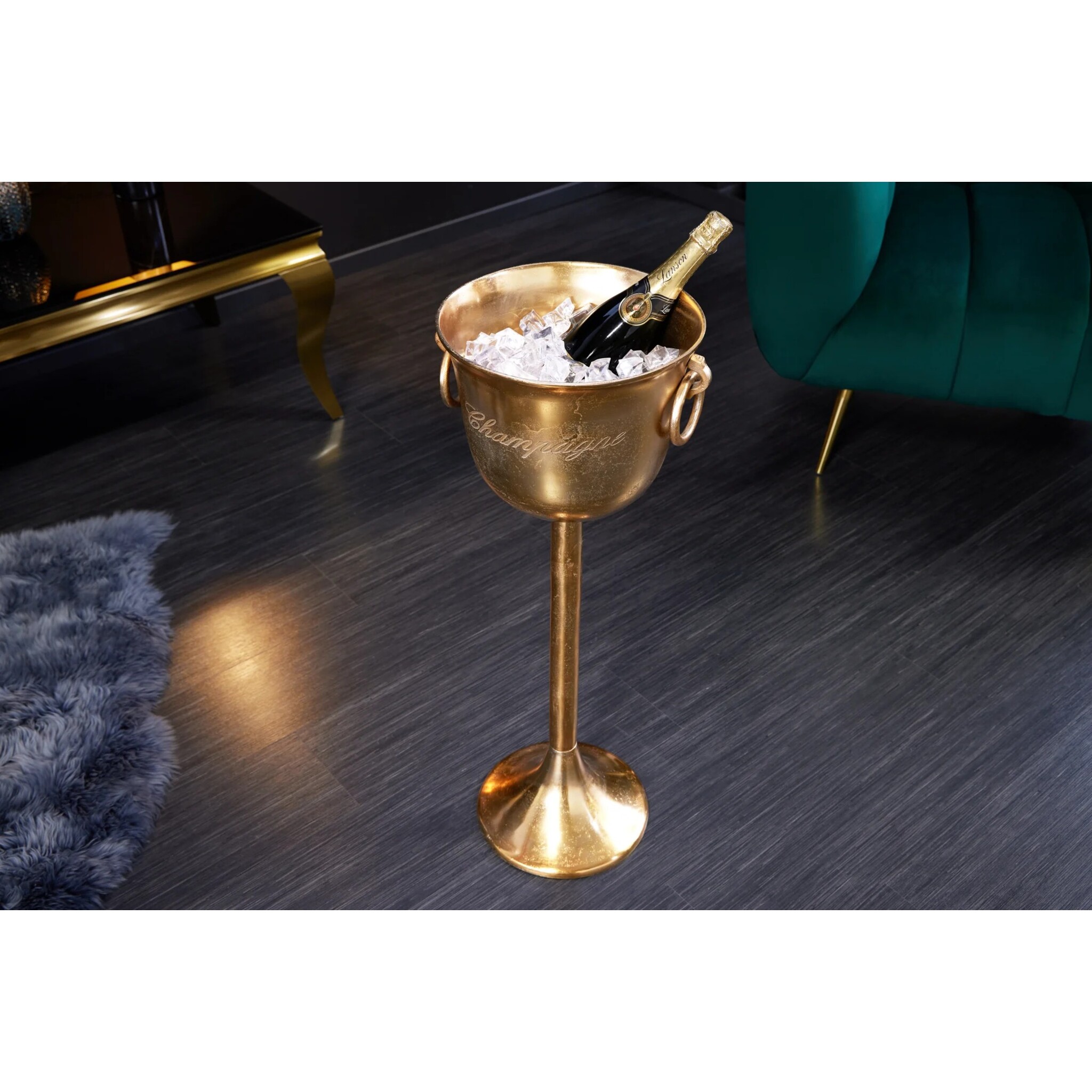 Sektkühler Ständer Champagne, gold 
