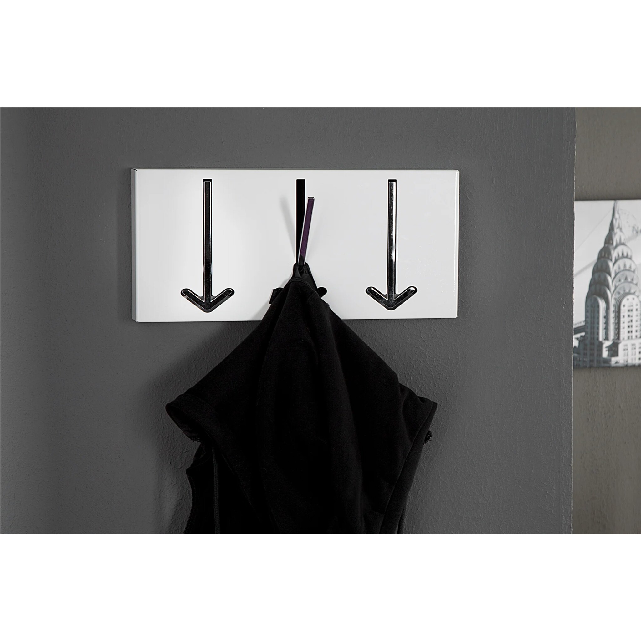 Wandgarderobe Arrow, weiss 