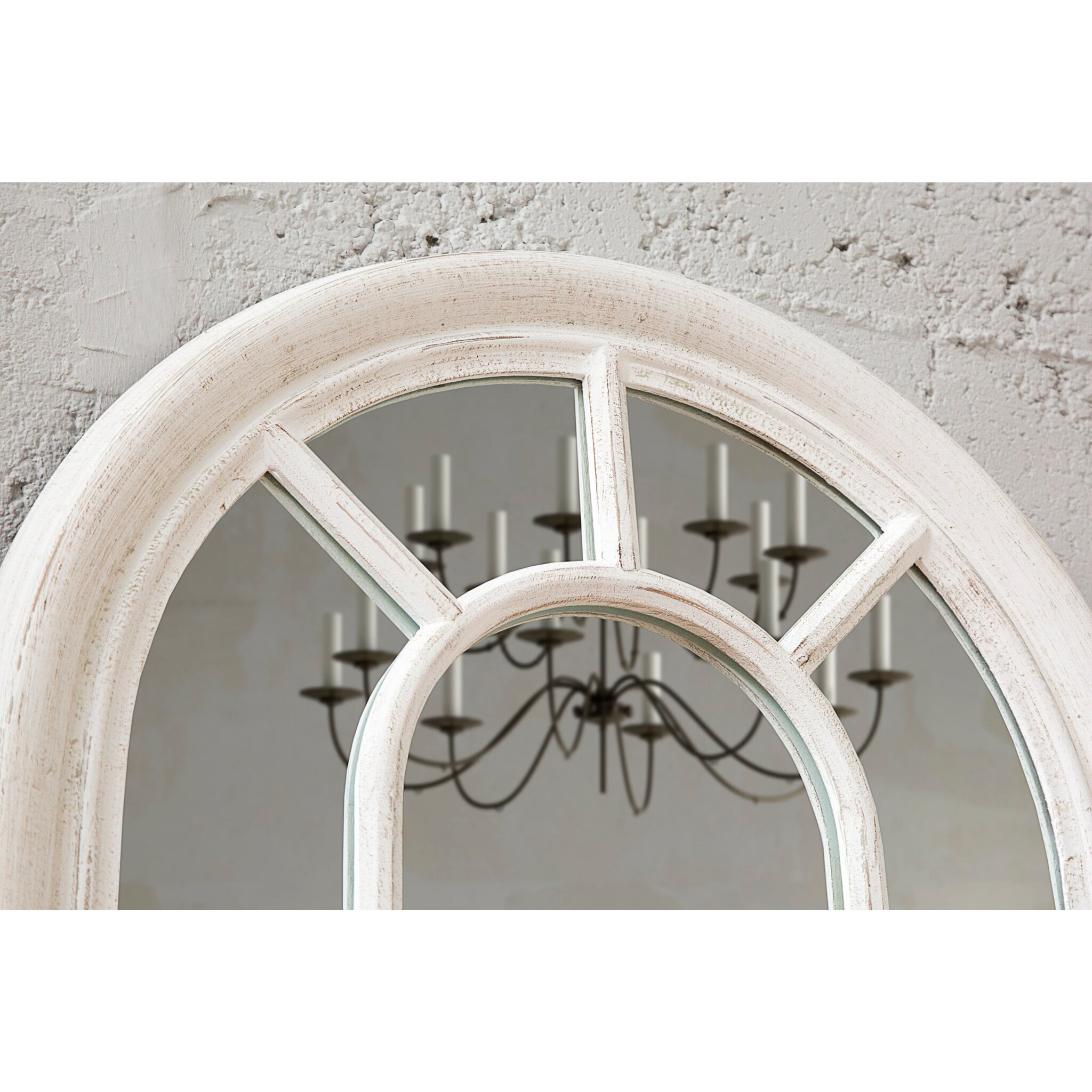 Wandspiegel Castillo Vintage Look Holz, weiss 