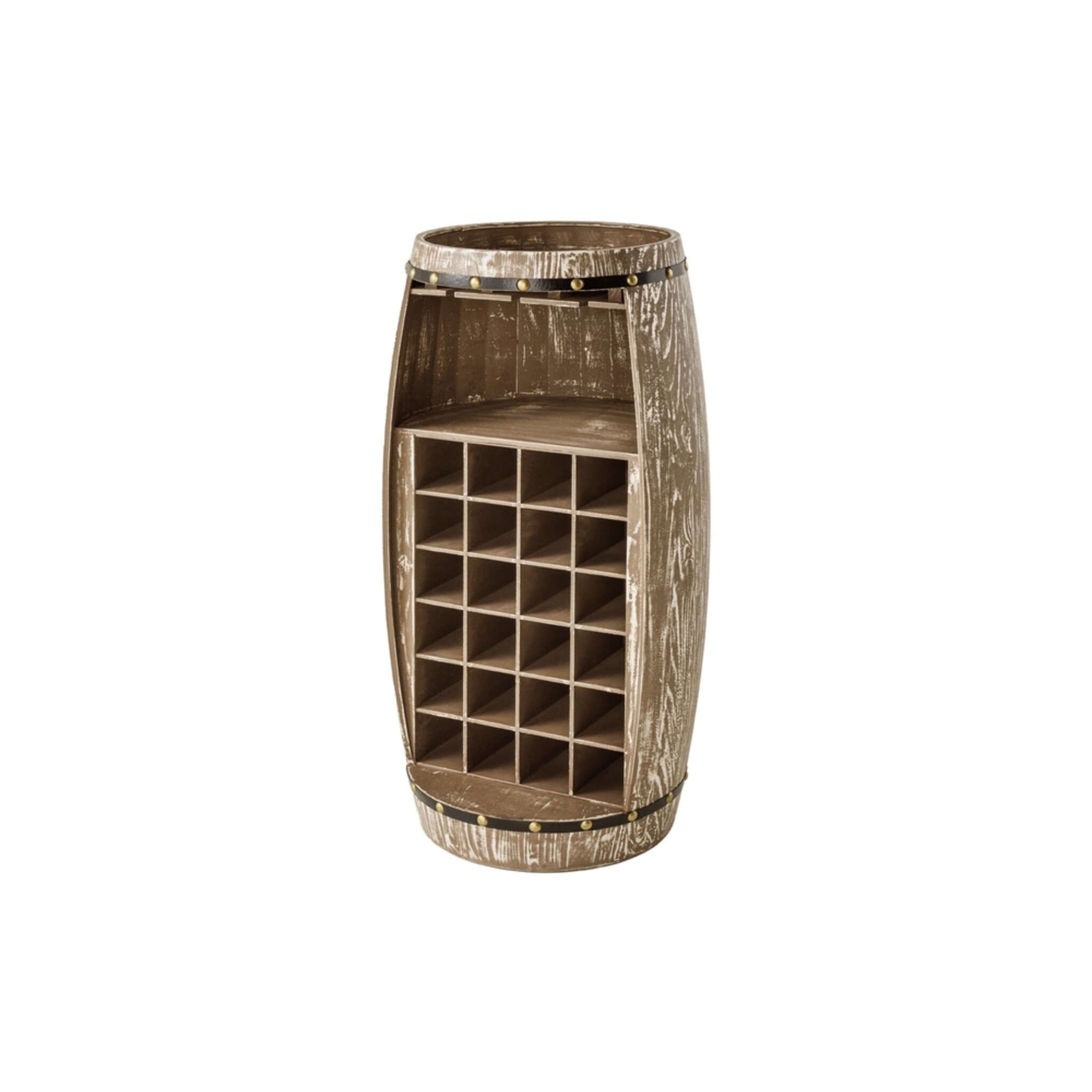 Weinregal halb BODEGA 100cm für 24 Flaschen Massivholz Tannenholz natur, natur 