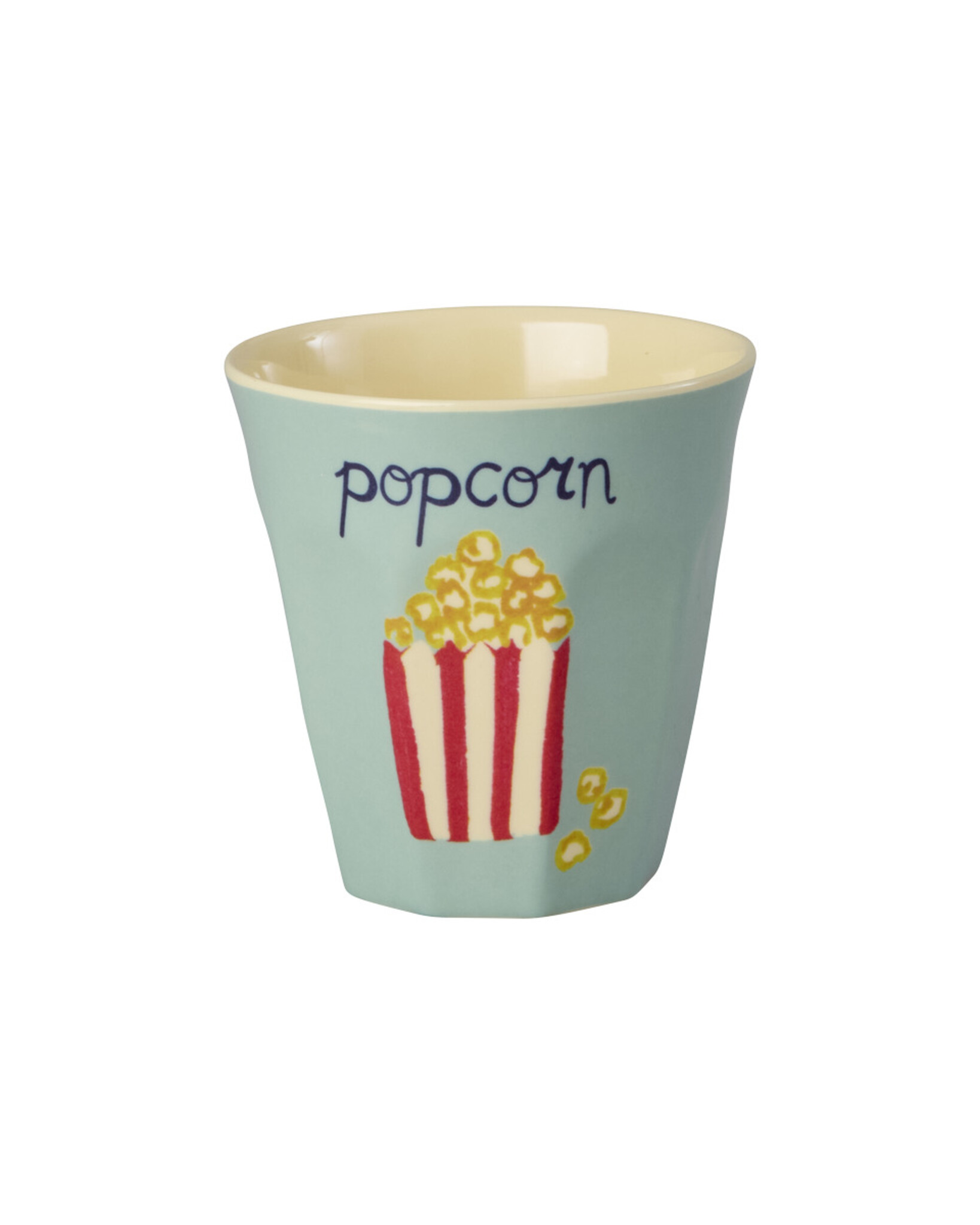 RICE Melamin Kinderbecher 6er Set Small ABC Print, blau 