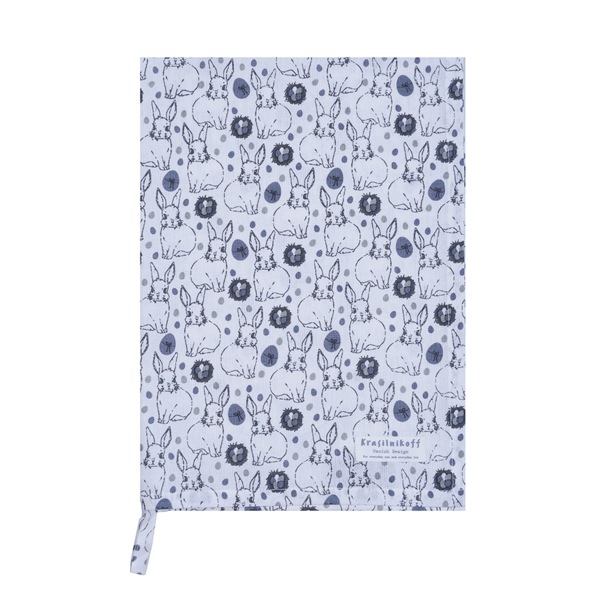 Geschirrhandtuch Bunnies And Eggs, grau 