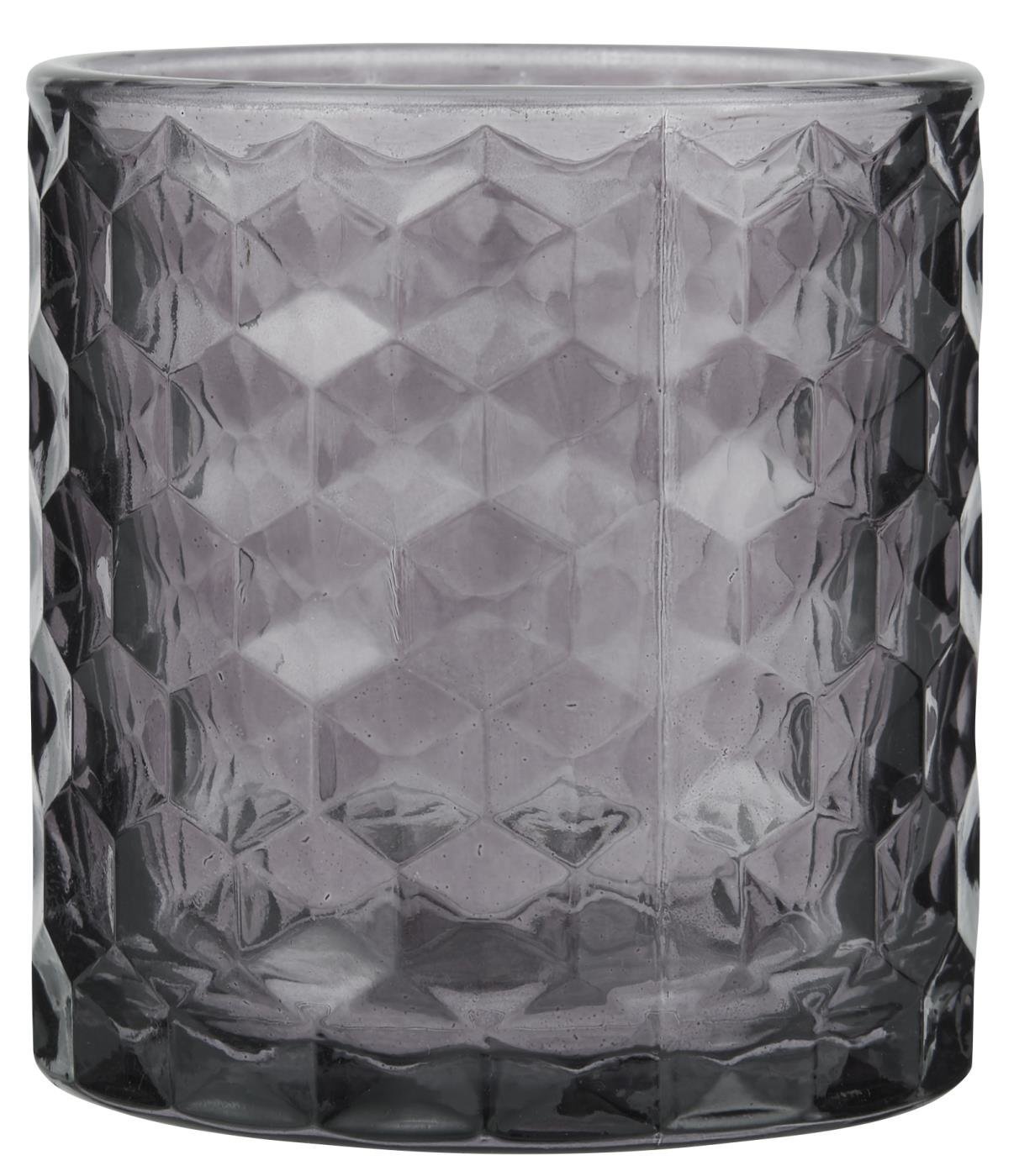 Kerzenhalter für Teelicht farbig Glas, aubergine 