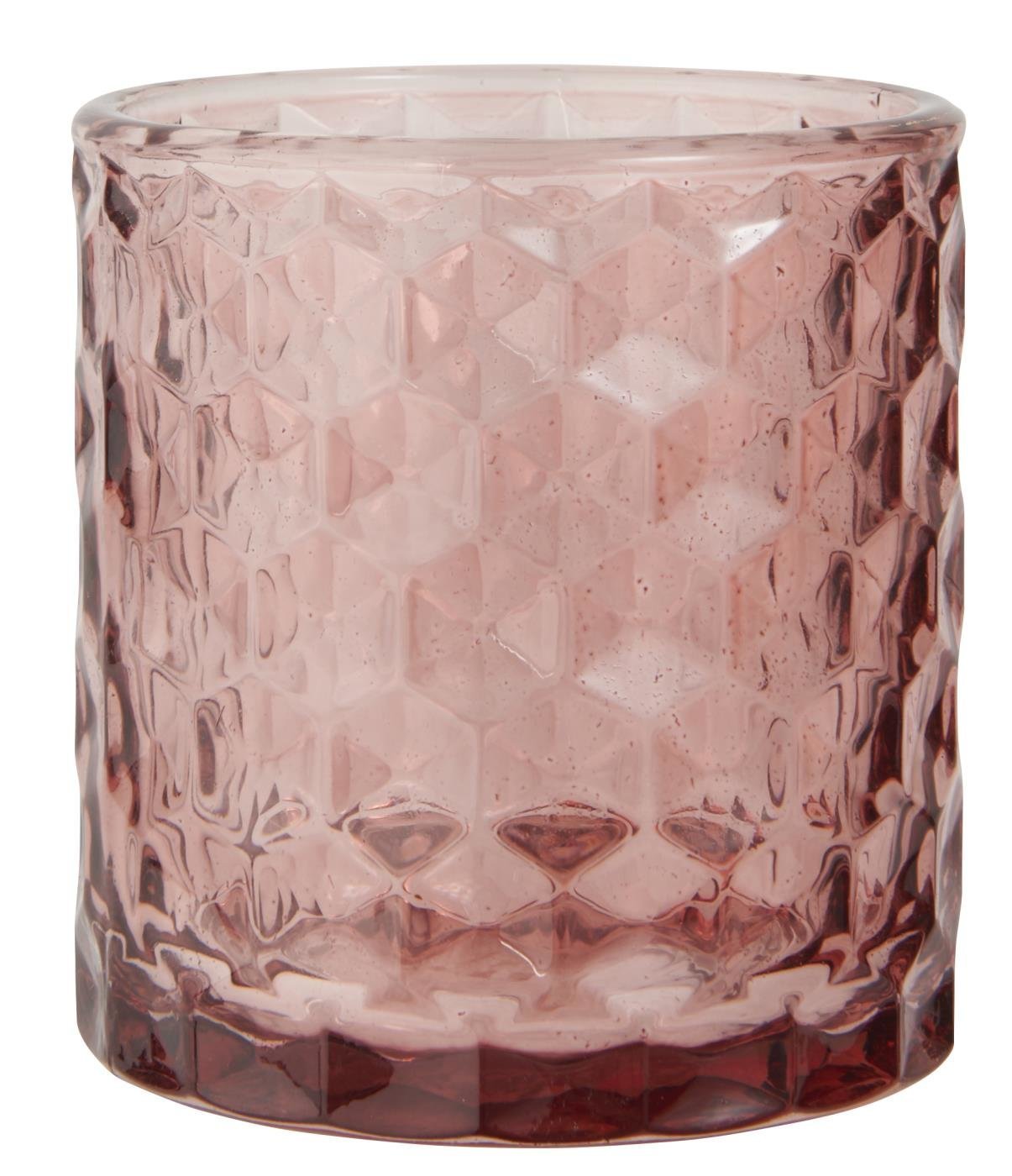 Kerzenhalter für Teelicht farbig Glas, malva 